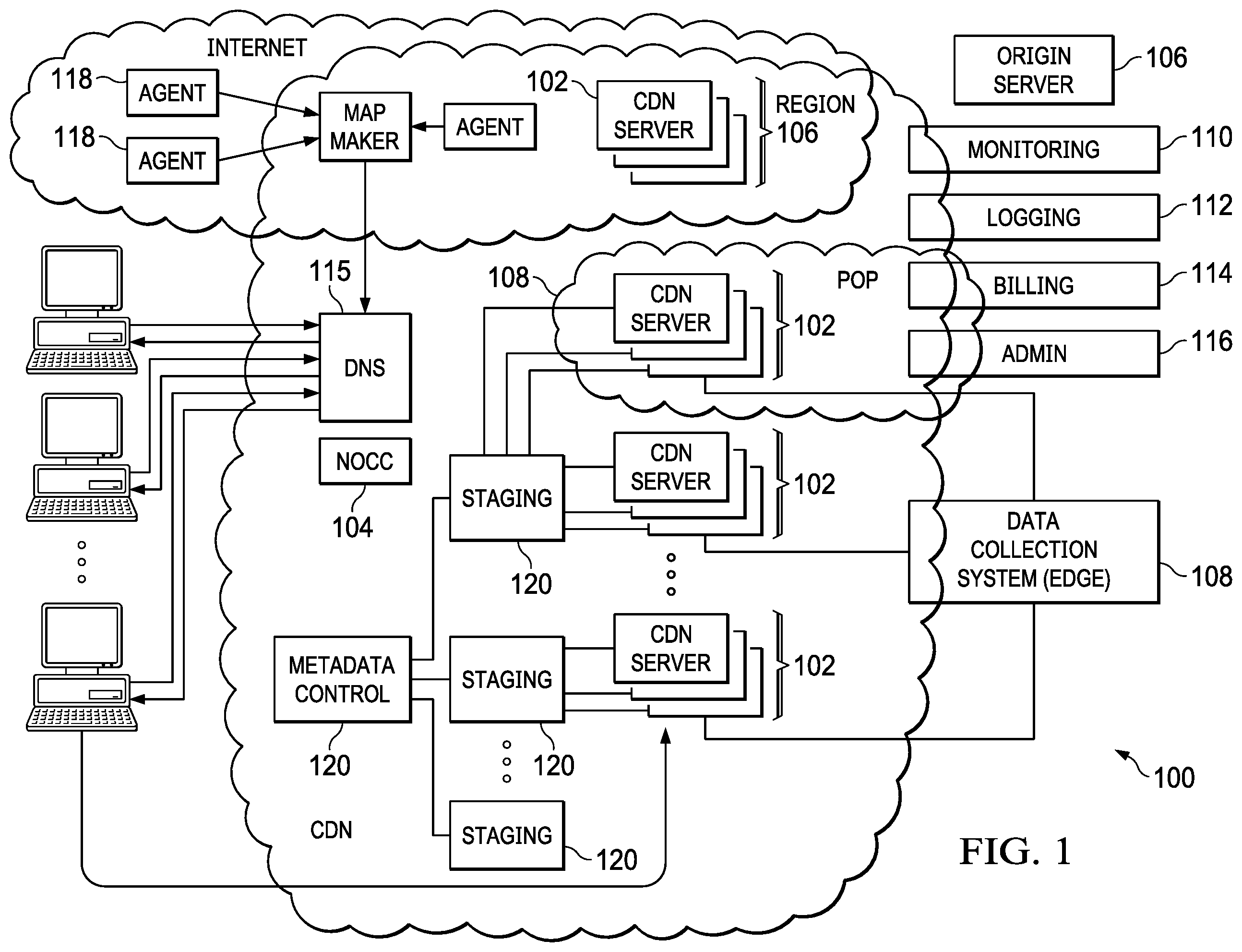 Patent US11805061 Figure 1 – Efficient congestion control in a tunneled network