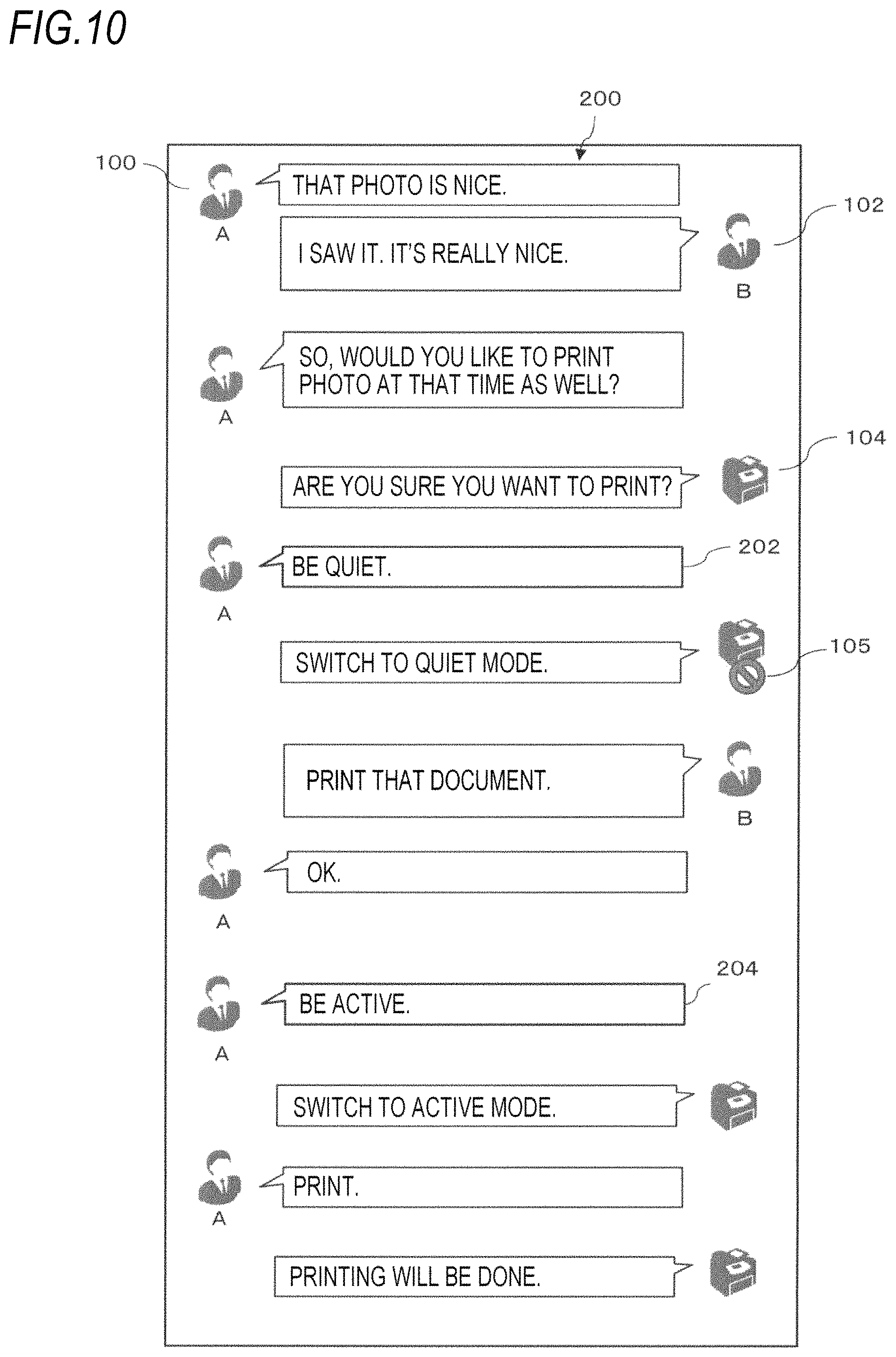 Patent US11805082 Figure 7 – Message providing device and non-transitory computer readable medium
