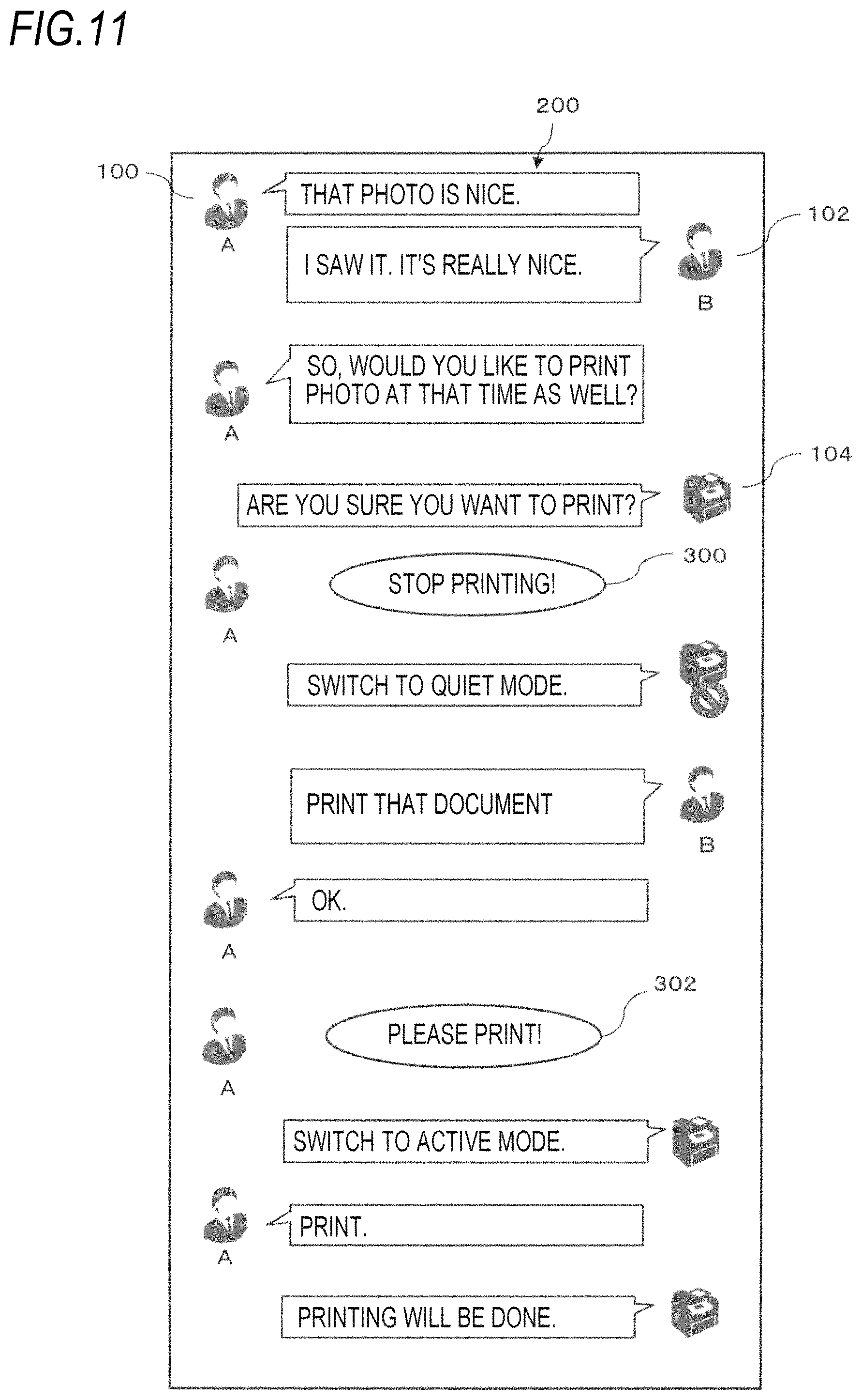 Patent US11805082 Figure 8 – Message providing device and non-transitory computer readable medium