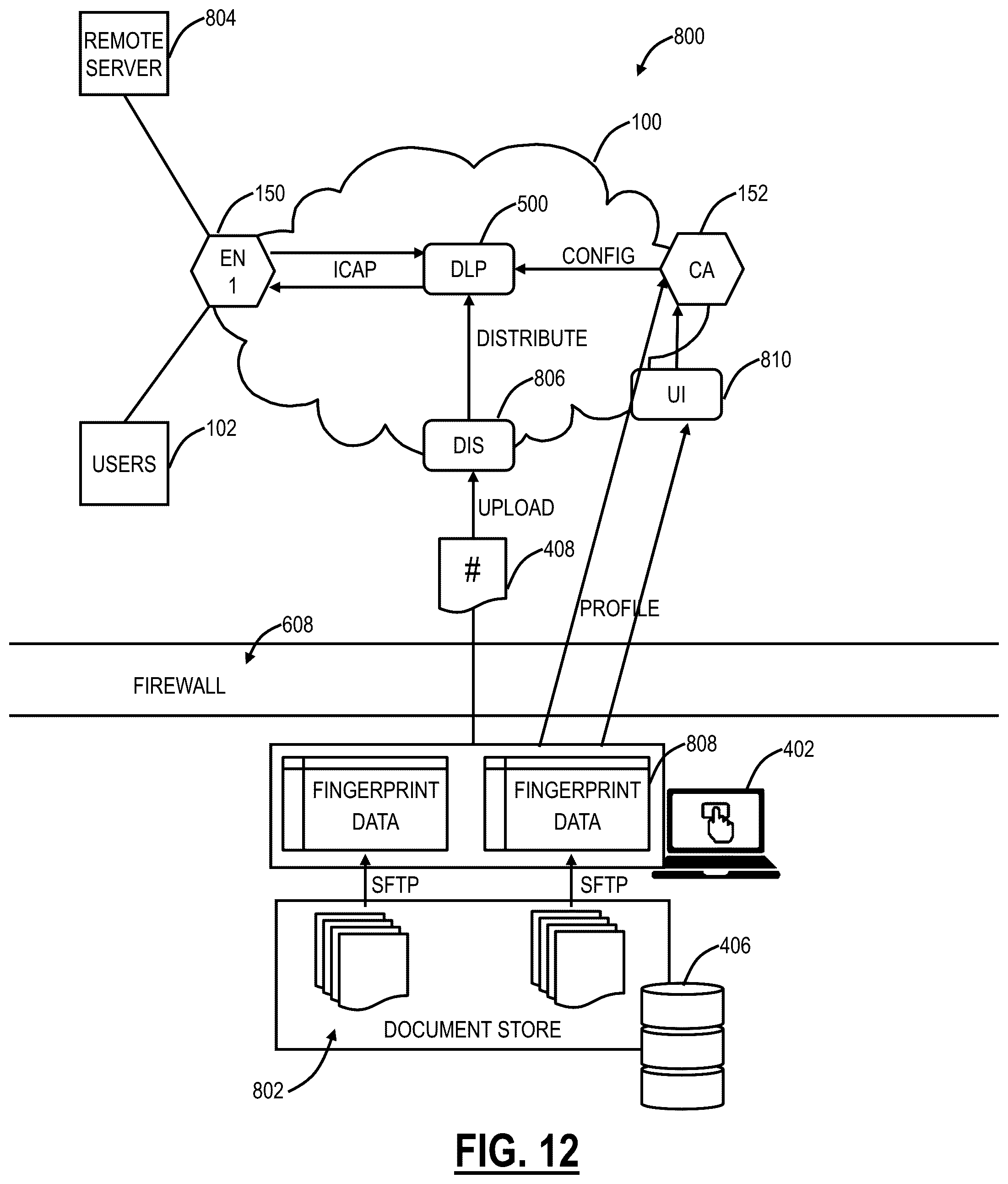 Patent US11805138 Figure 10 – Data loss prevention on images