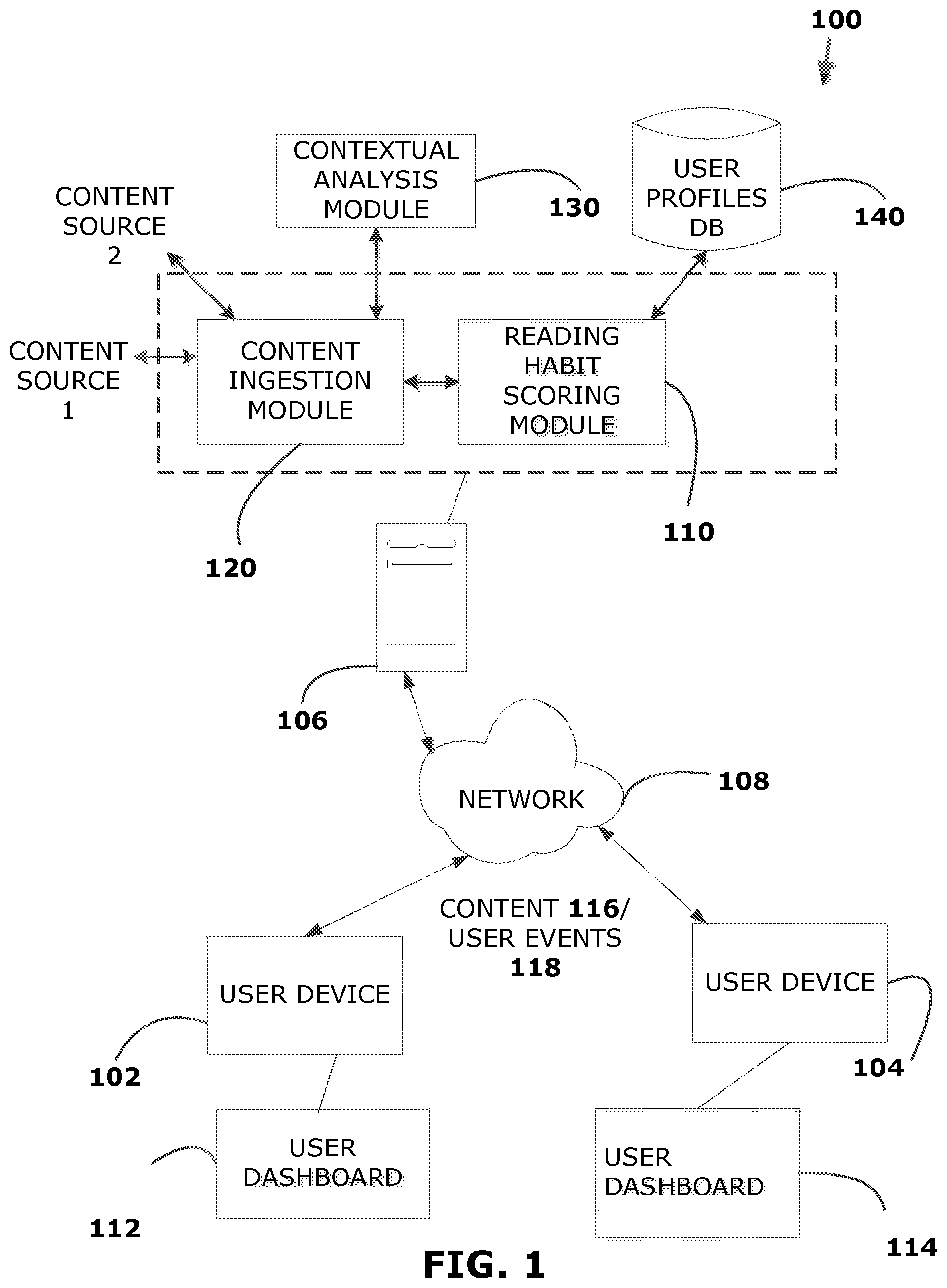 Patent US11805165 Figure 1 – Computerized system and method for an interactive online learning experience