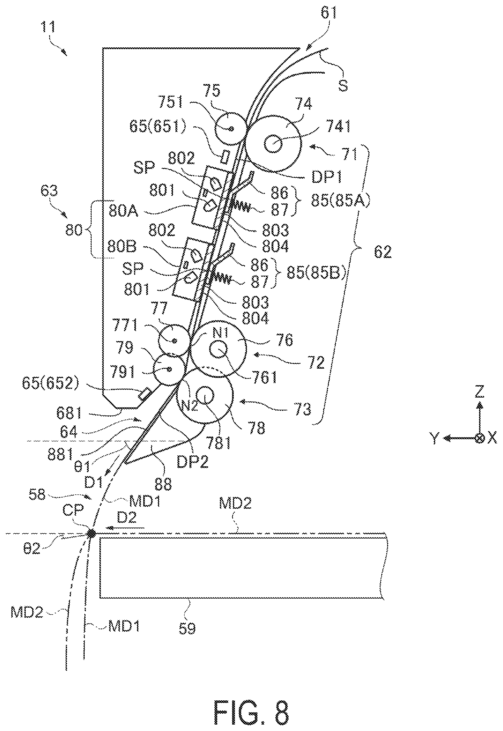 Patent US11805212 Figure 8 – Multifunction apparatus and control method for multifunction apparatus