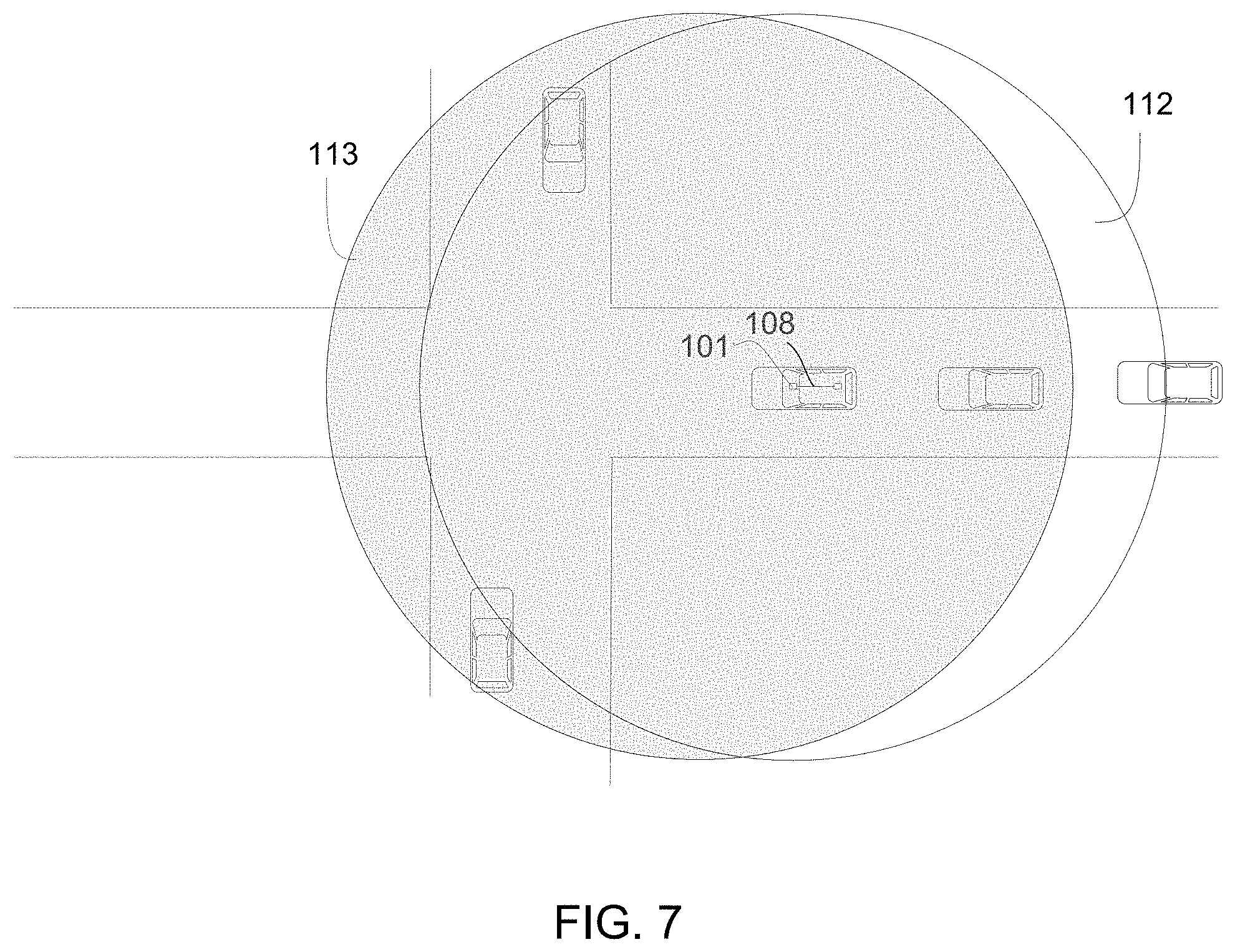 Patent US11805228 Figure 5 – Vehicular control system with forward viewing camera and forward sensing sensor