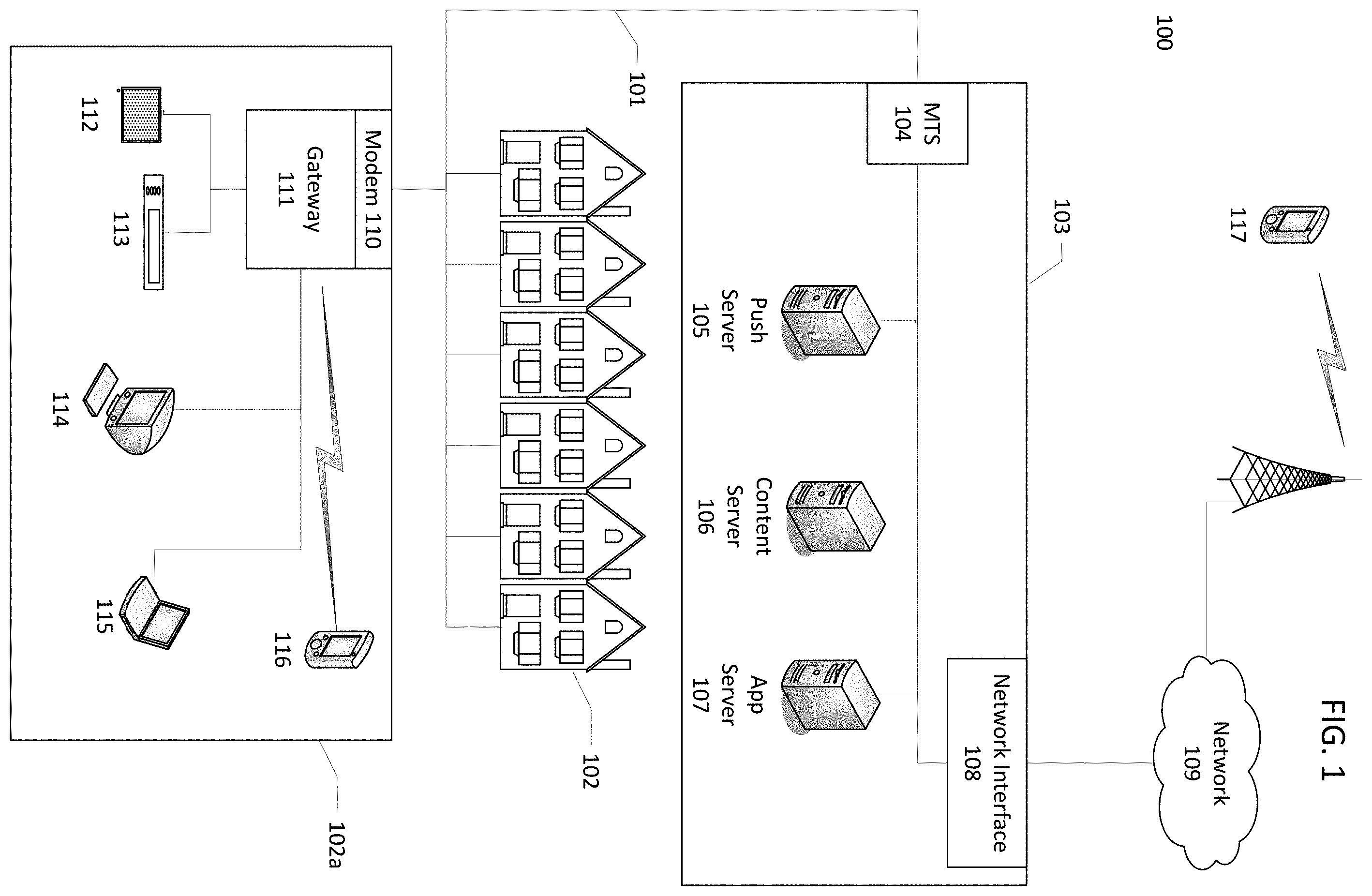 Patent US11805301 Figure 1 – Secondary media insertion systems, methods, and apparatuses