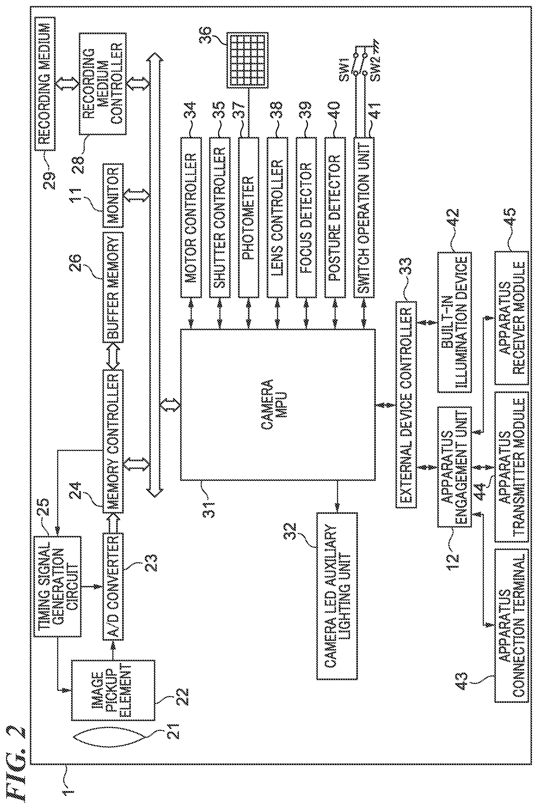 Patent US11805307 Figure 2 – Electronic apparatus capable of wirelessly communicating with external device mounted thereon, and external device