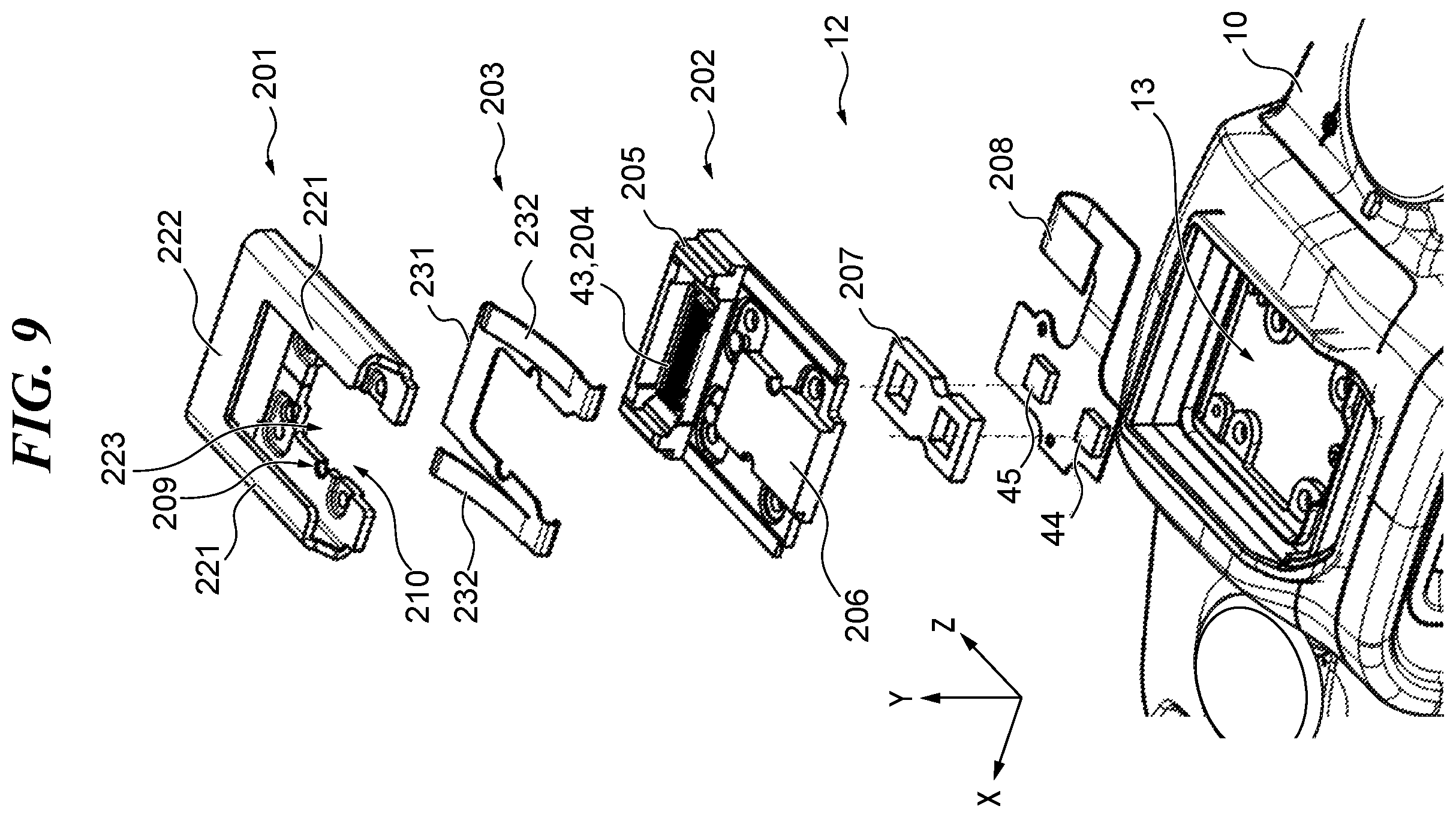 Patent US11805307 Figure 9 – Electronic apparatus capable of wirelessly communicating with external device mounted thereon, and external device