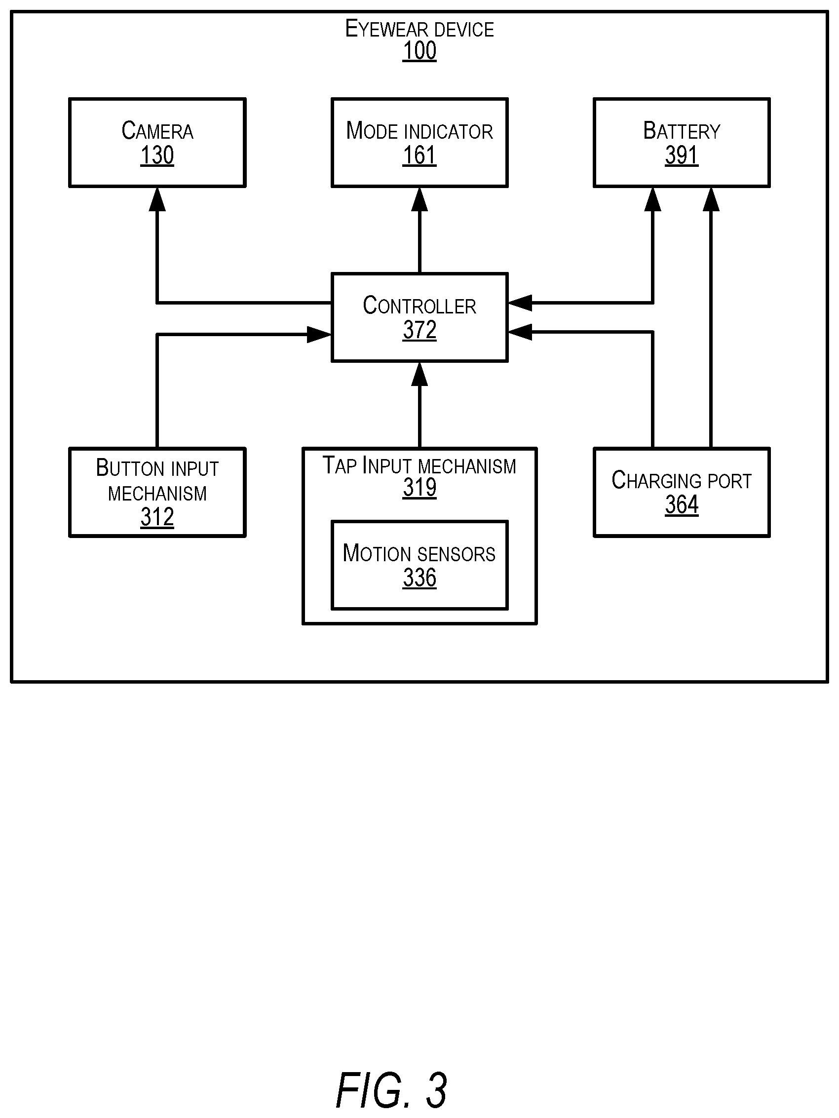 Patent US11805309 Figure 5 – Eyewear device mode indication