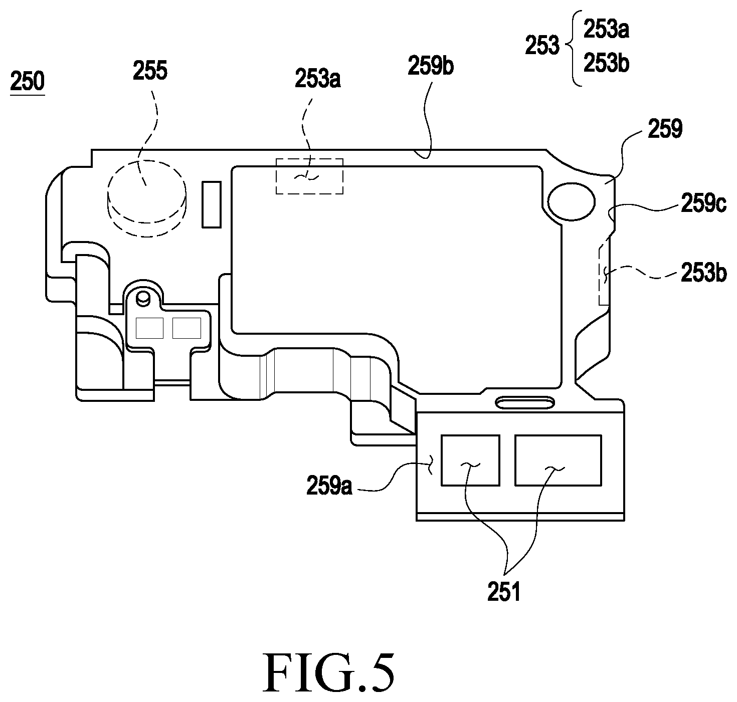 Patent US11805357 Figure 5 – Electronic device including speaker module