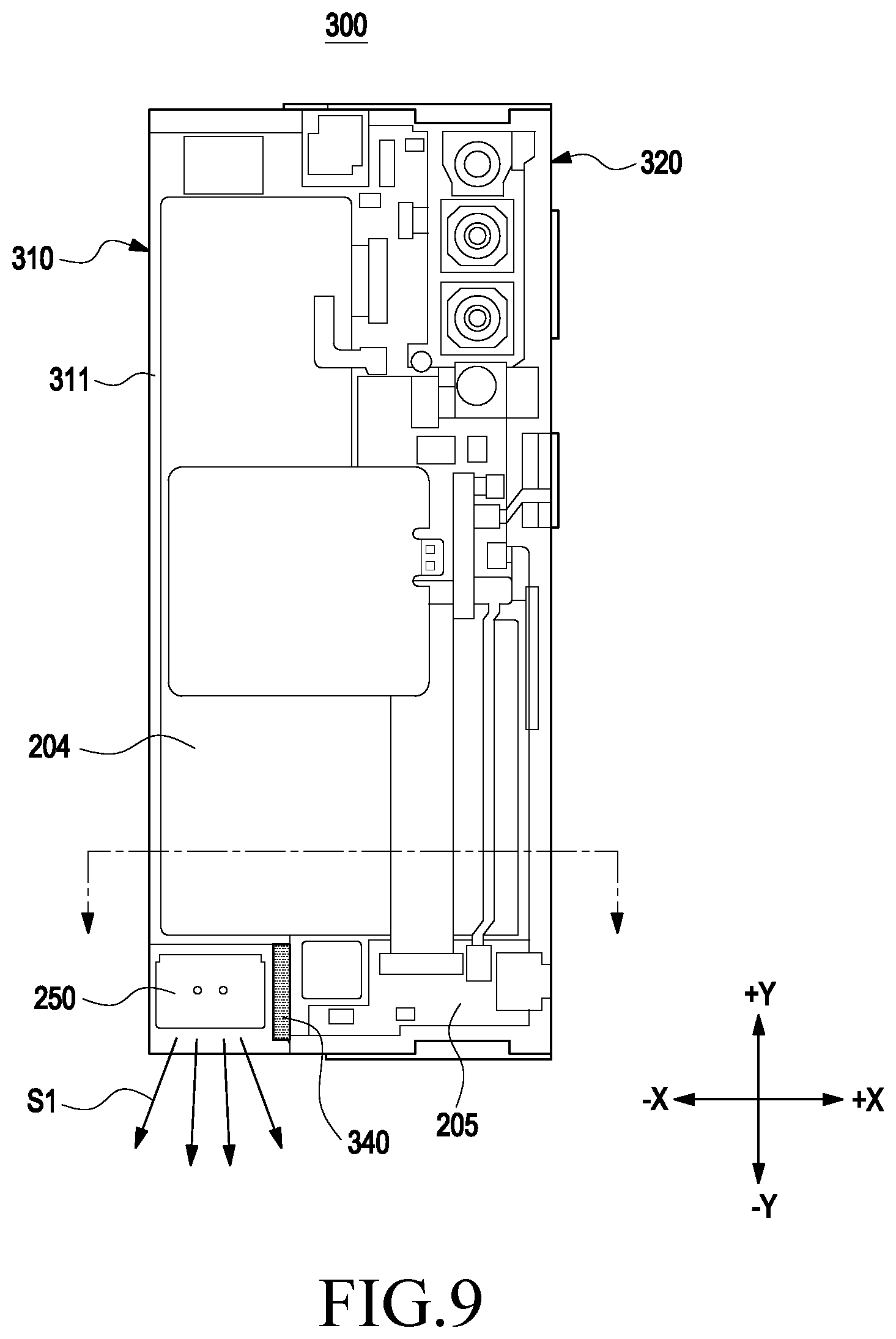 Patent US11805357 Figure 9 – Electronic device including speaker module