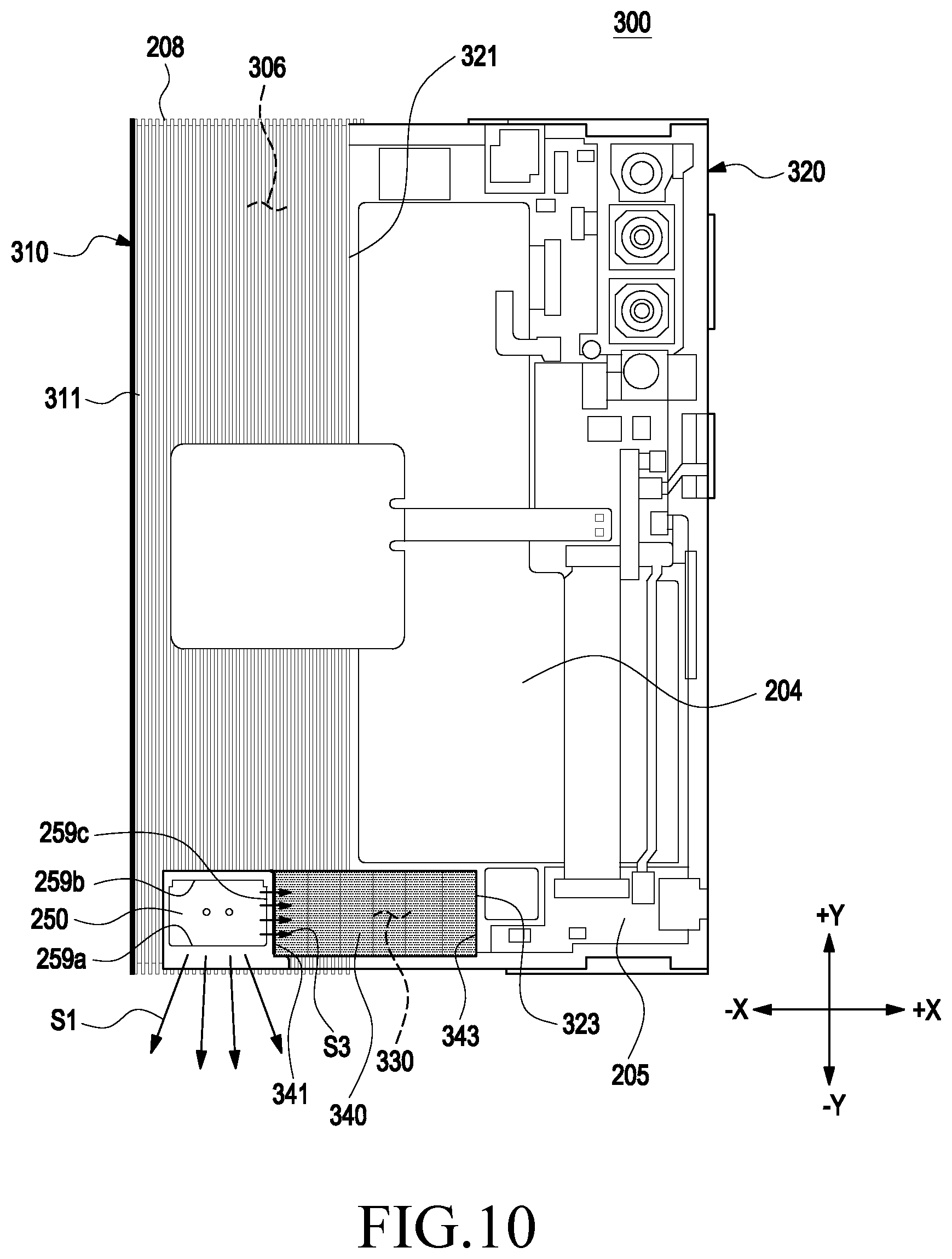 Patent US11805357 Figure 10 – Electronic device including speaker module