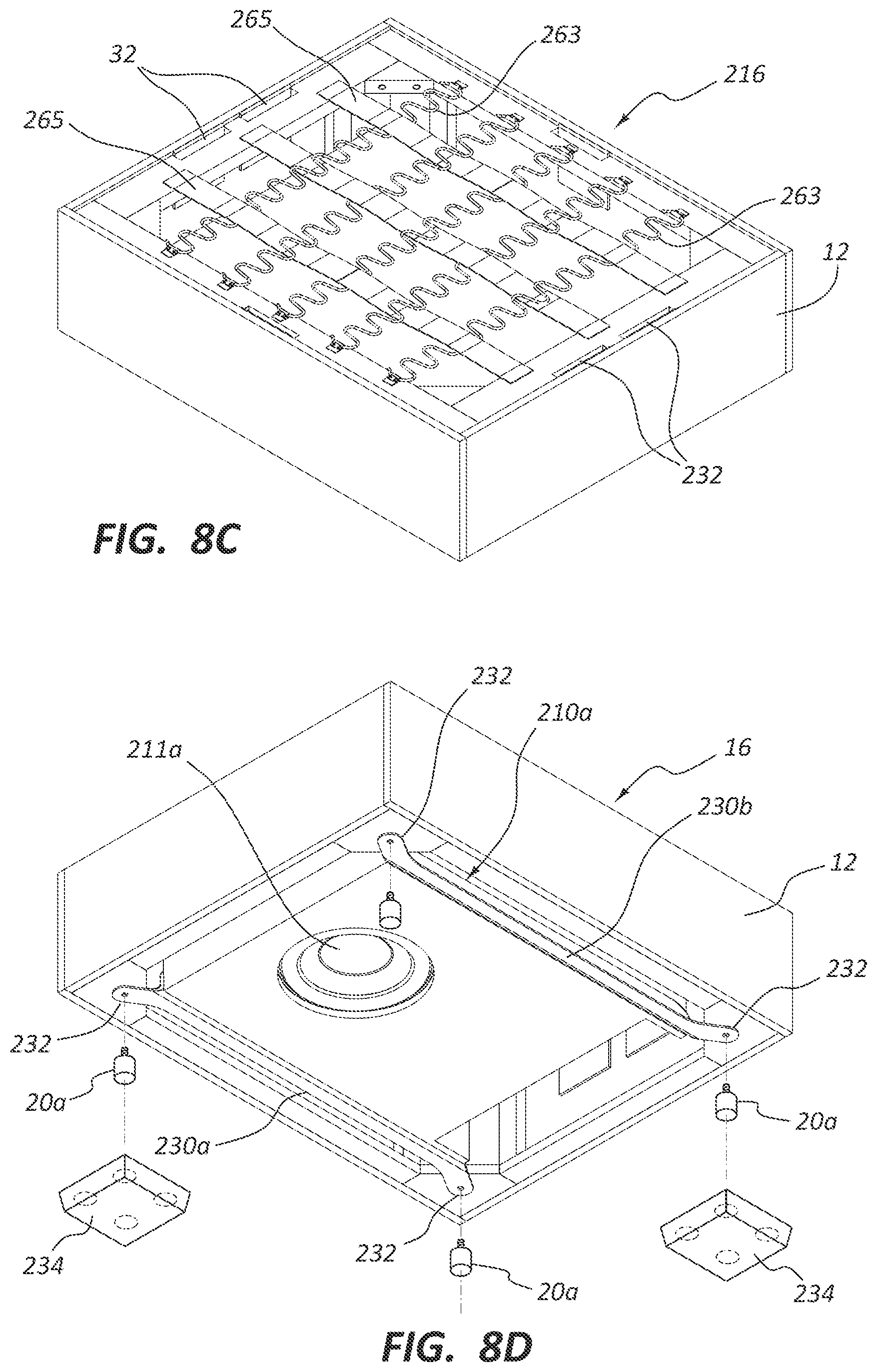 Patent US11805363 Figure 9 – Electronic furniture assembly with integrated internal speaker system including downward oriented speaker