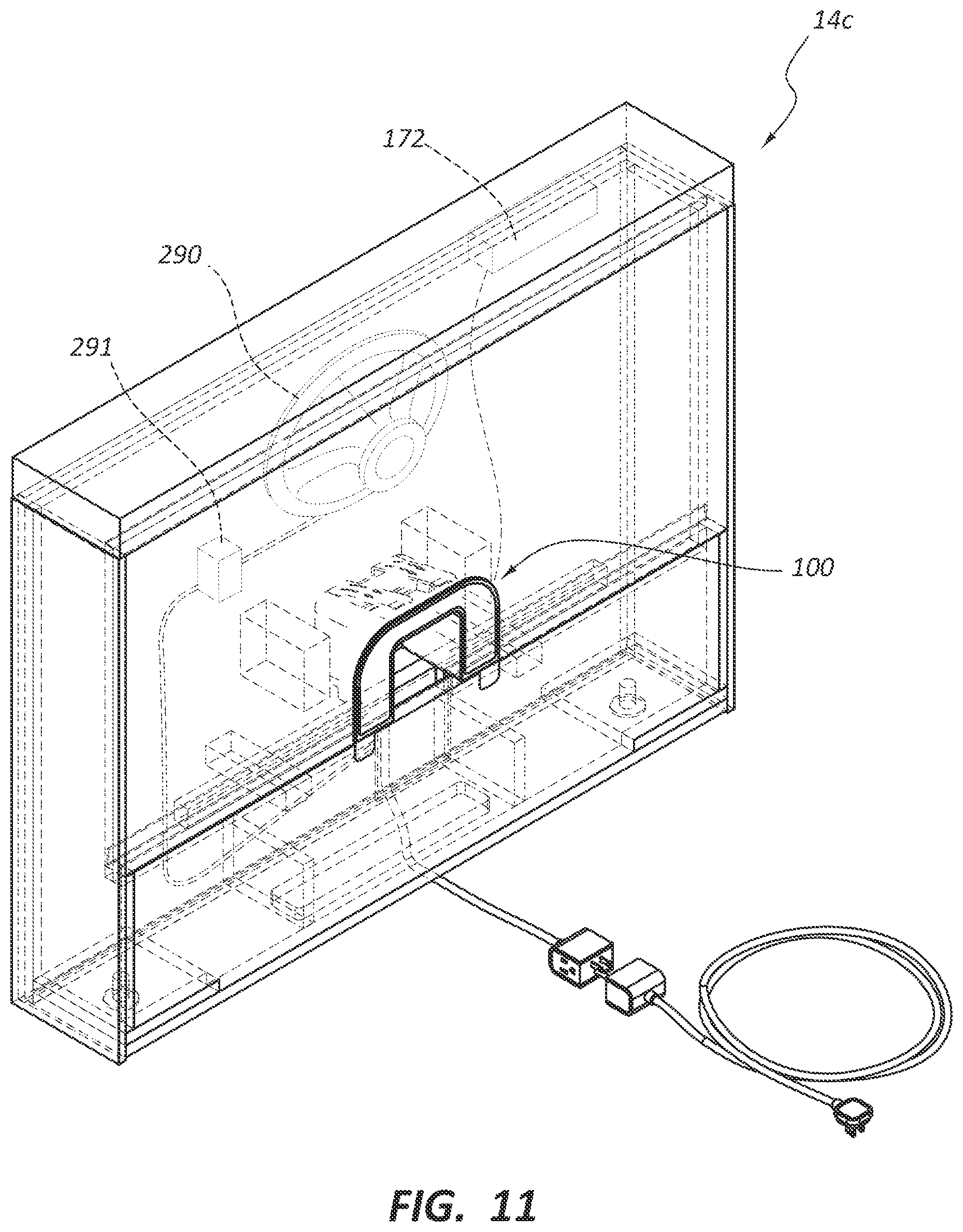 Patent US11805363 Figure 16 – Electronic furniture assembly with integrated internal speaker system including downward oriented speaker