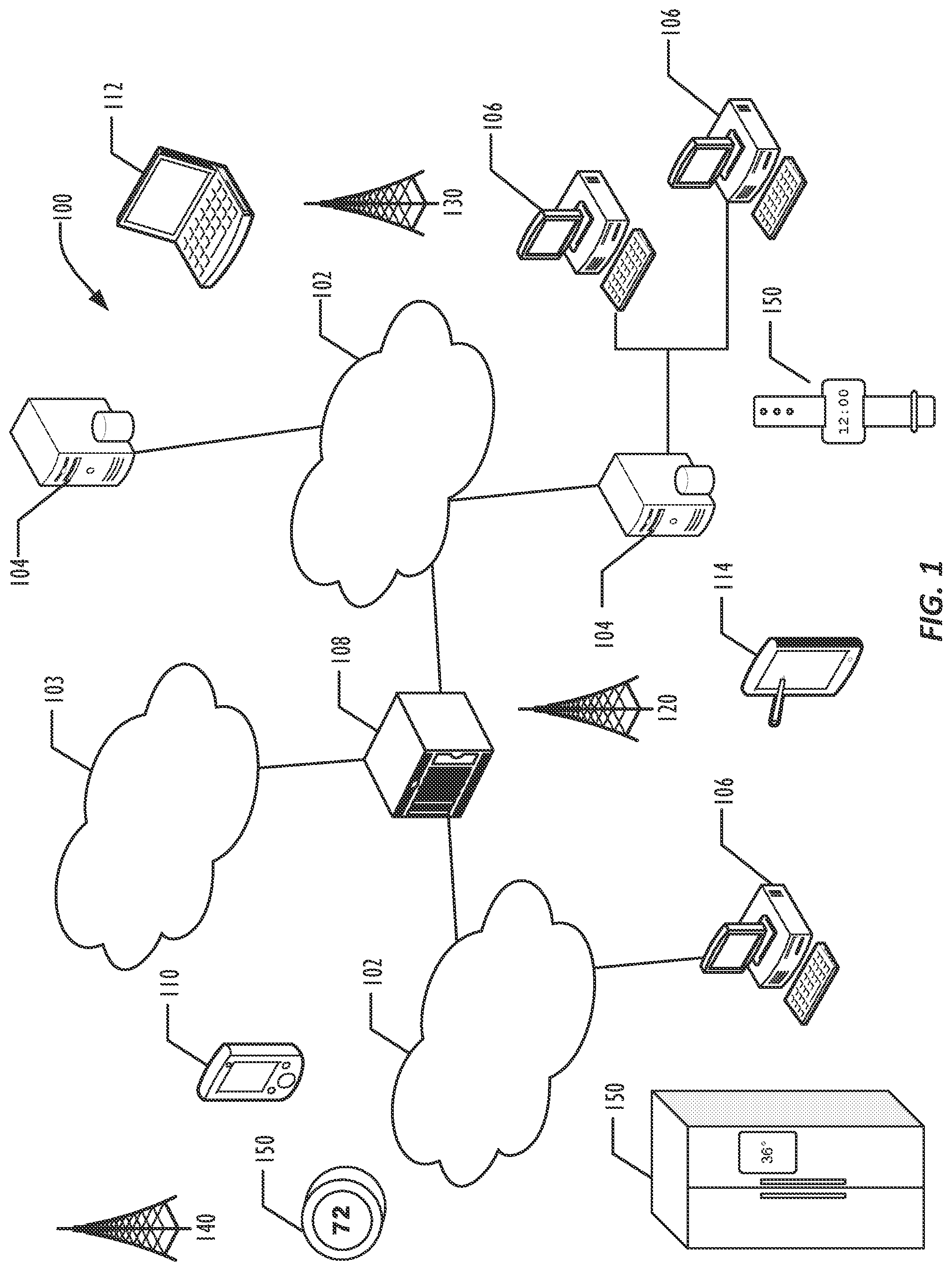 Patent US11805423 Figure 1 – Mechanism to determine cellular signal reputation of a location and intelligently manage lack of connectivity