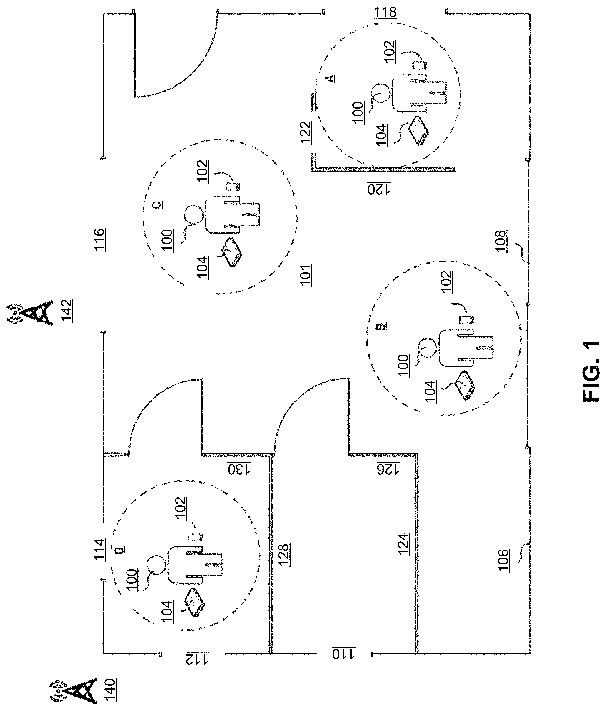 Patent US11805425 Figure 1 – FWA device self-installation application with dual SIM capability