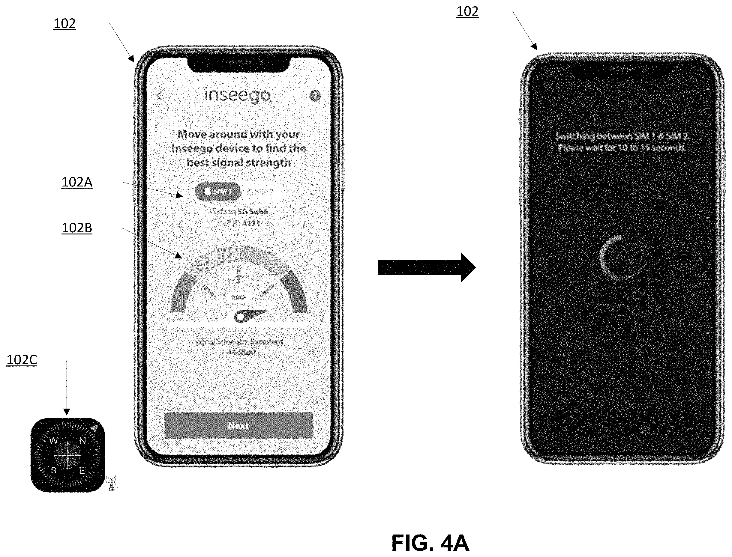 Patent US11805425 Figure 5 – FWA device self-installation application with dual SIM capability
