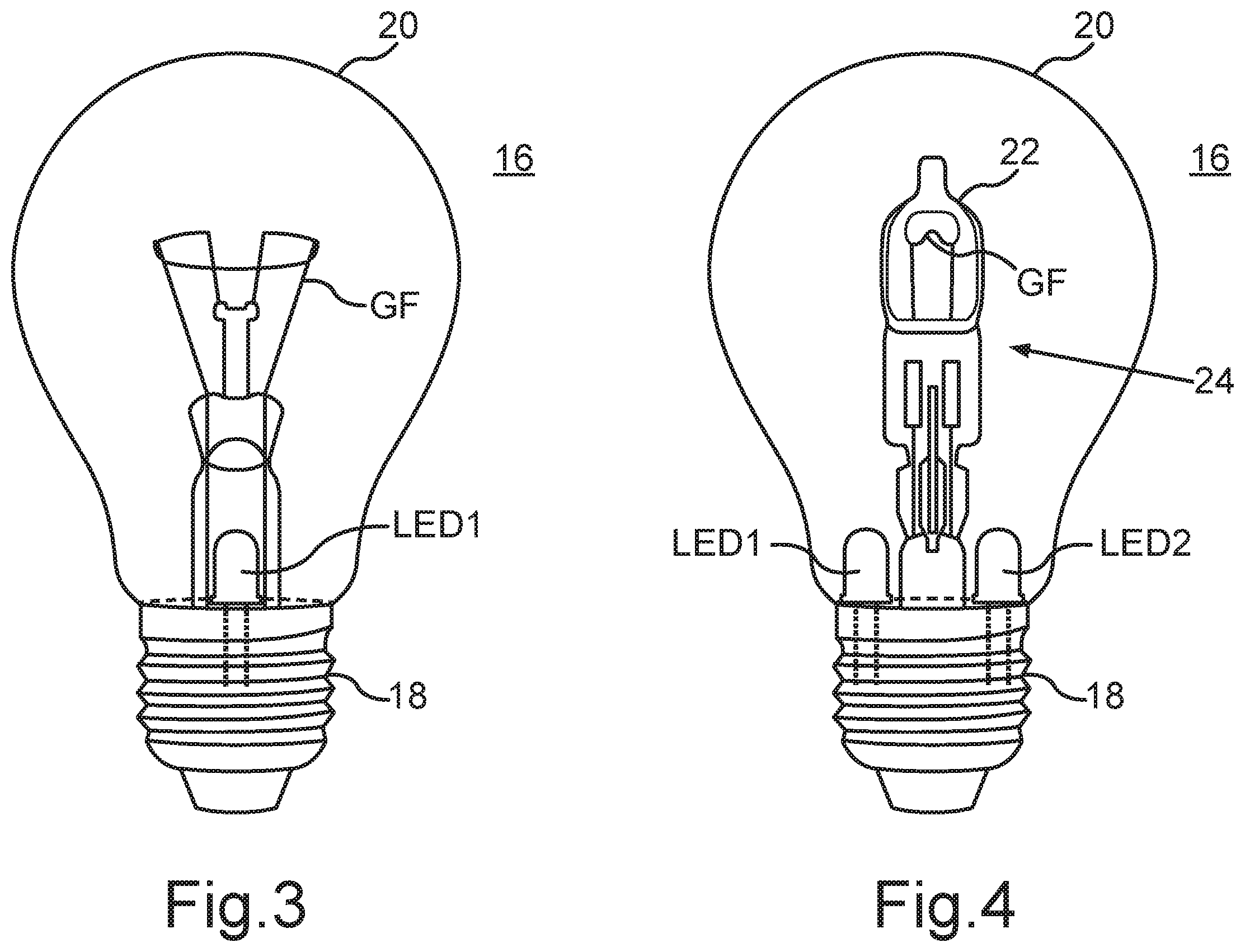 Patent US11805579 Figure 2 – Light fixture with at least one LED