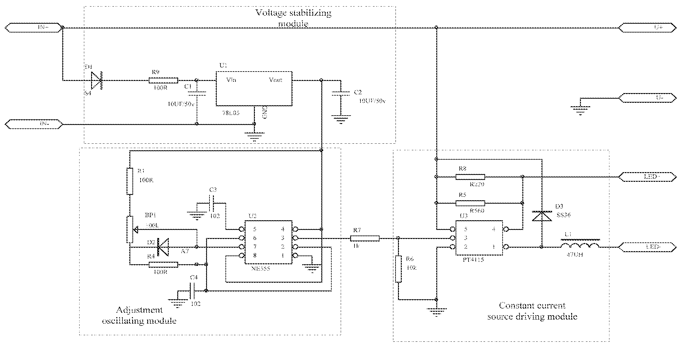 Patent US11805586 — Decorative lighting dimmer switch without influencing charging — Figure 1