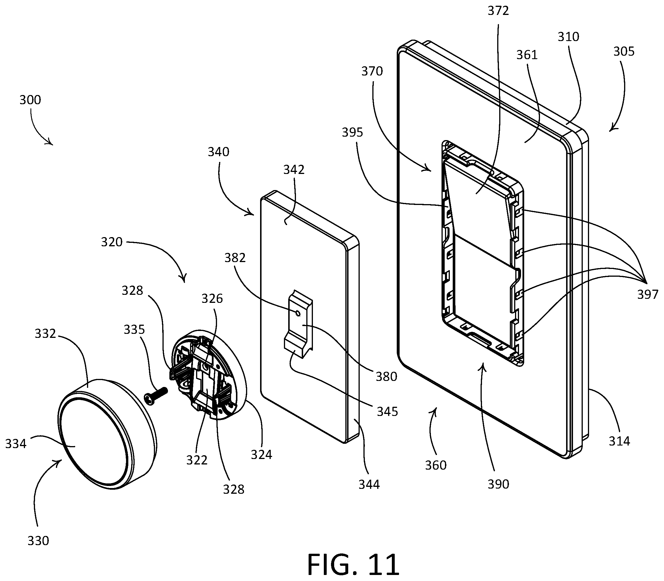 Patent US11805590 Figure 11 – Retrofit remote control device