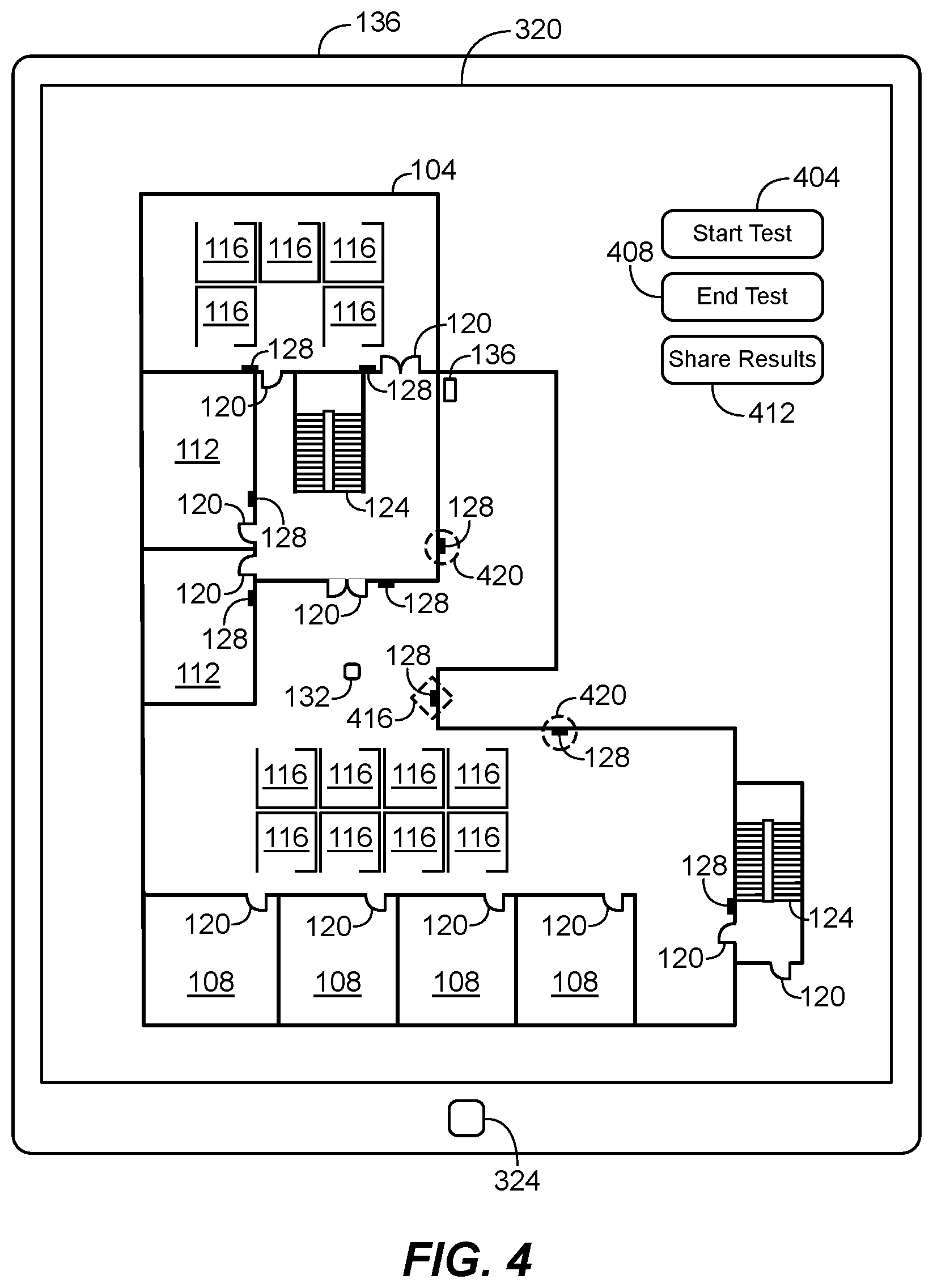 Patent US11805591 Figure 3 – Emergency lighting system with integrated testing and reporting functionality