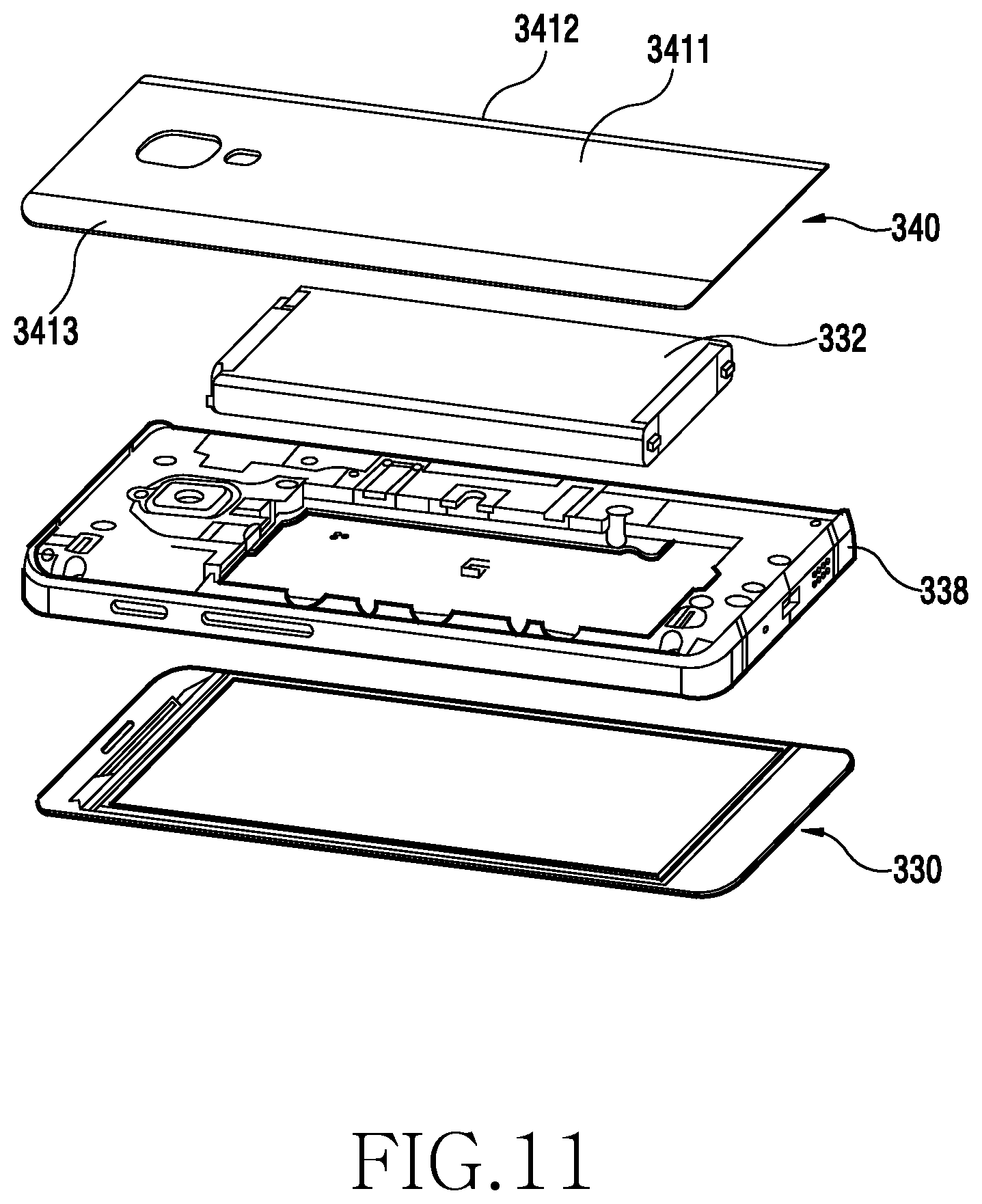 Patent US11805611 Figure 12 – Method for manufacturing exterior housing and electronic device comprising same