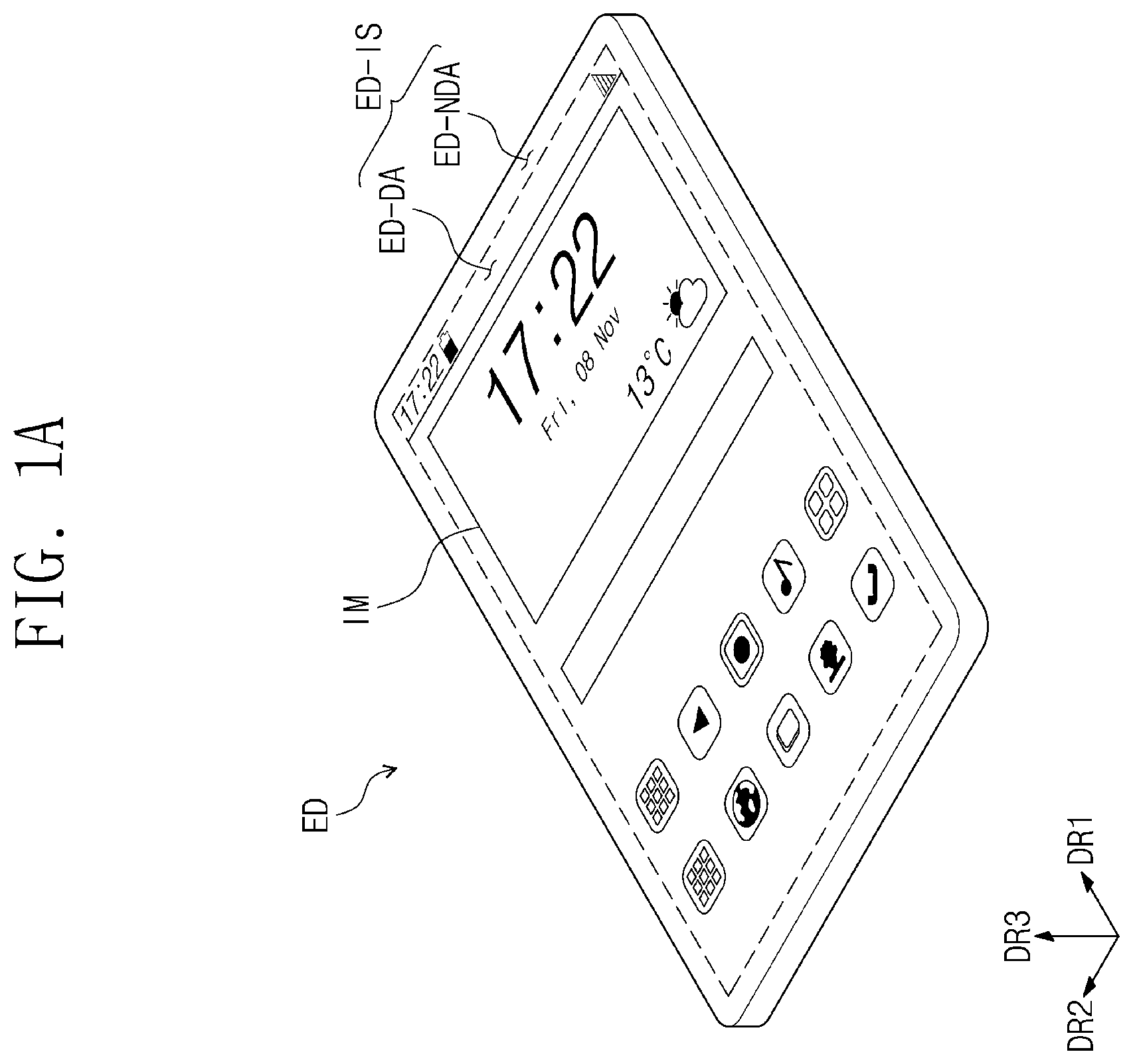 Patent US11805685 Figure 1 – Electronic device including conductive adhesive layer