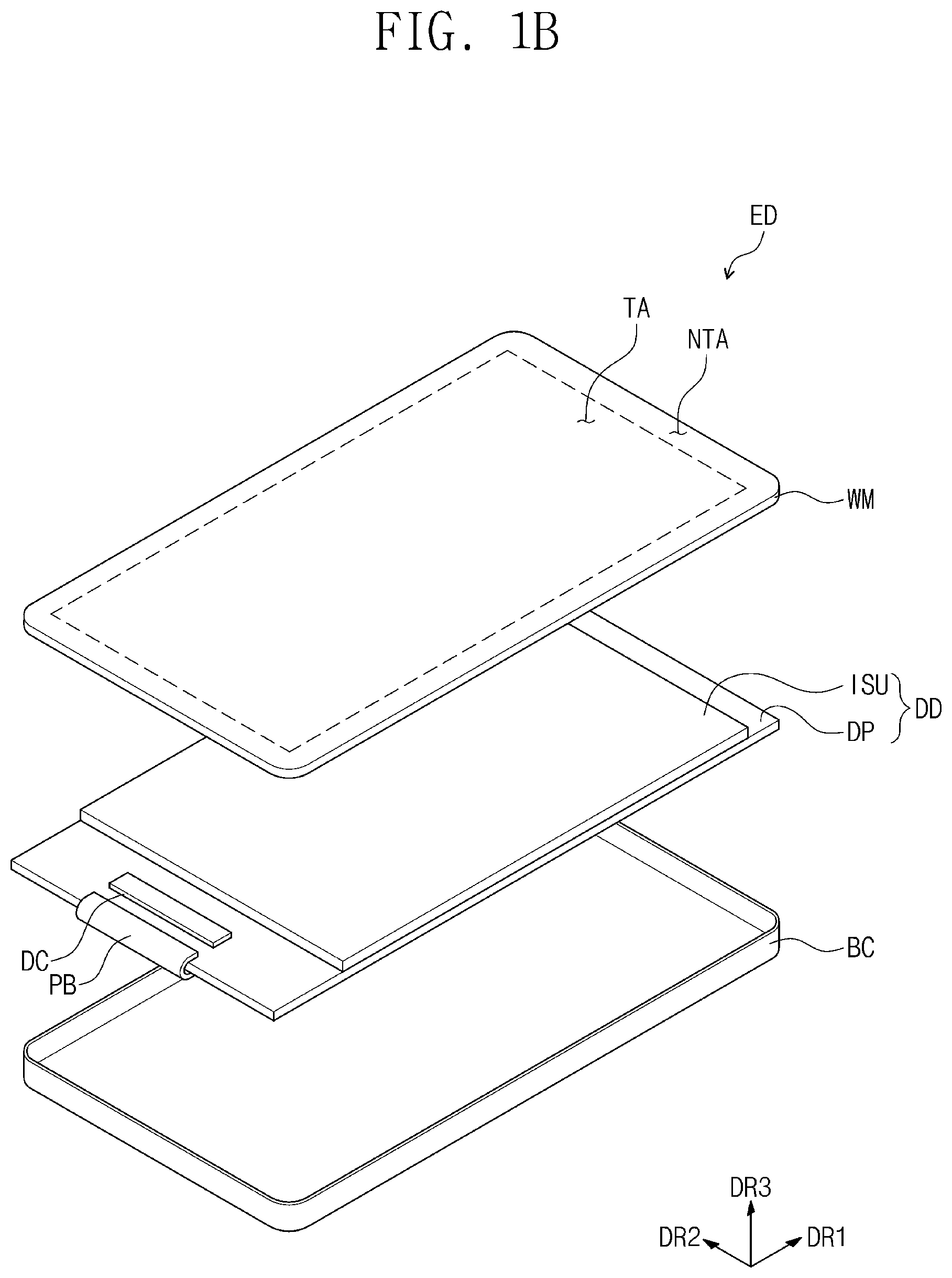 Patent US11805685 Figure 2 – Electronic device including conductive adhesive layer