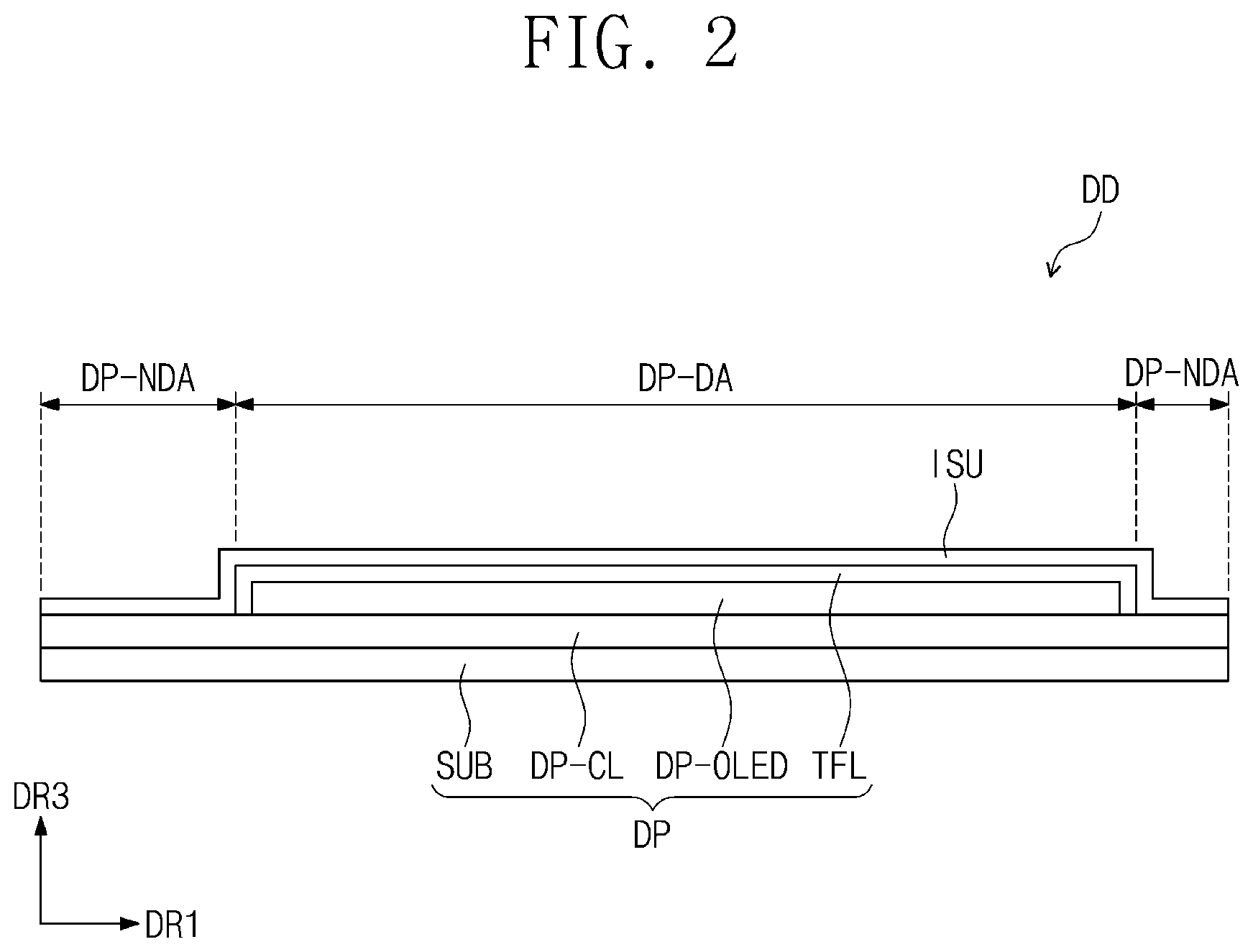 Patent US11805685 Figure 3 – Electronic device including conductive adhesive layer