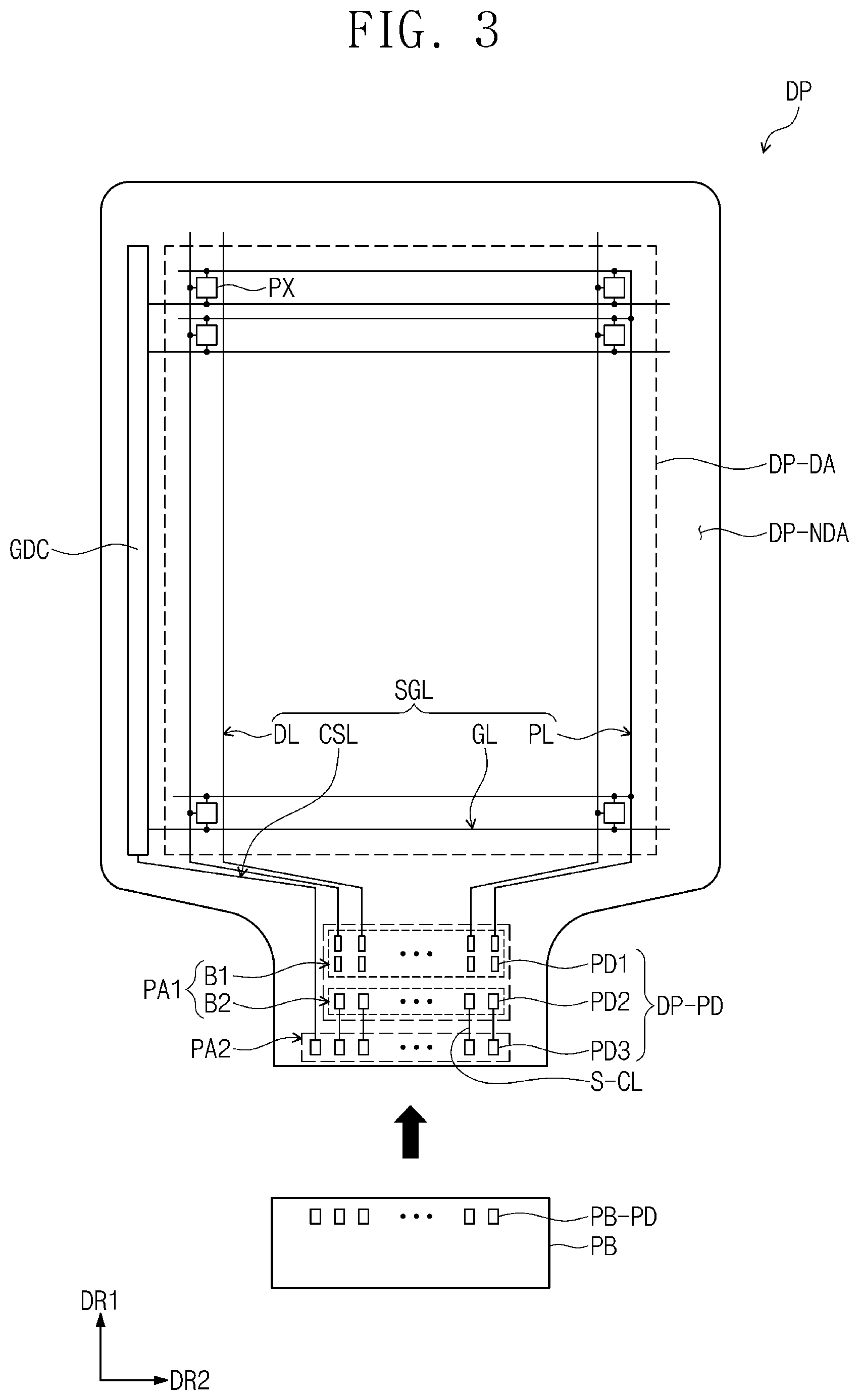 Patent US11805685 Figure 4 – Electronic device including conductive adhesive layer