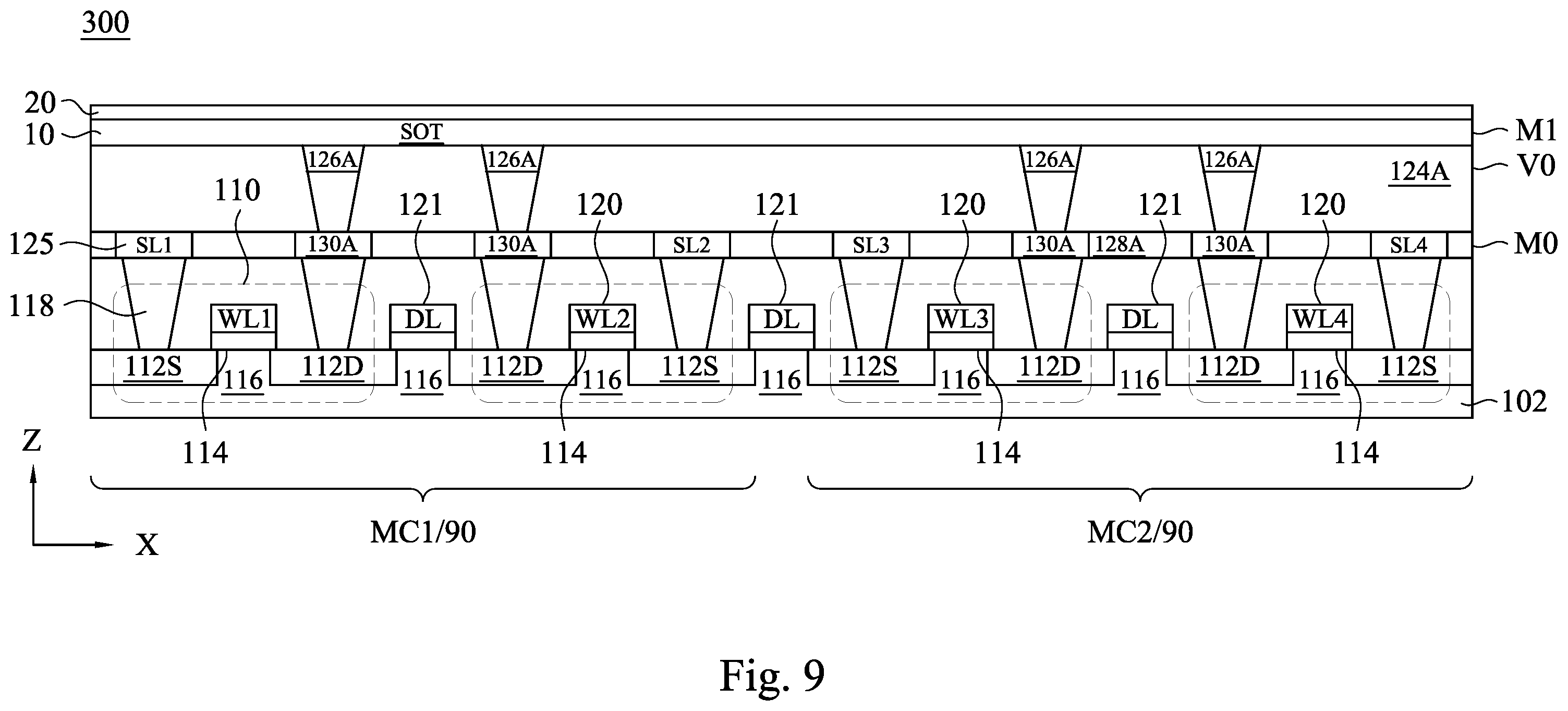 Patent US11805705 Figure 7 – Strained ferromagnetic hall metal SOT layer