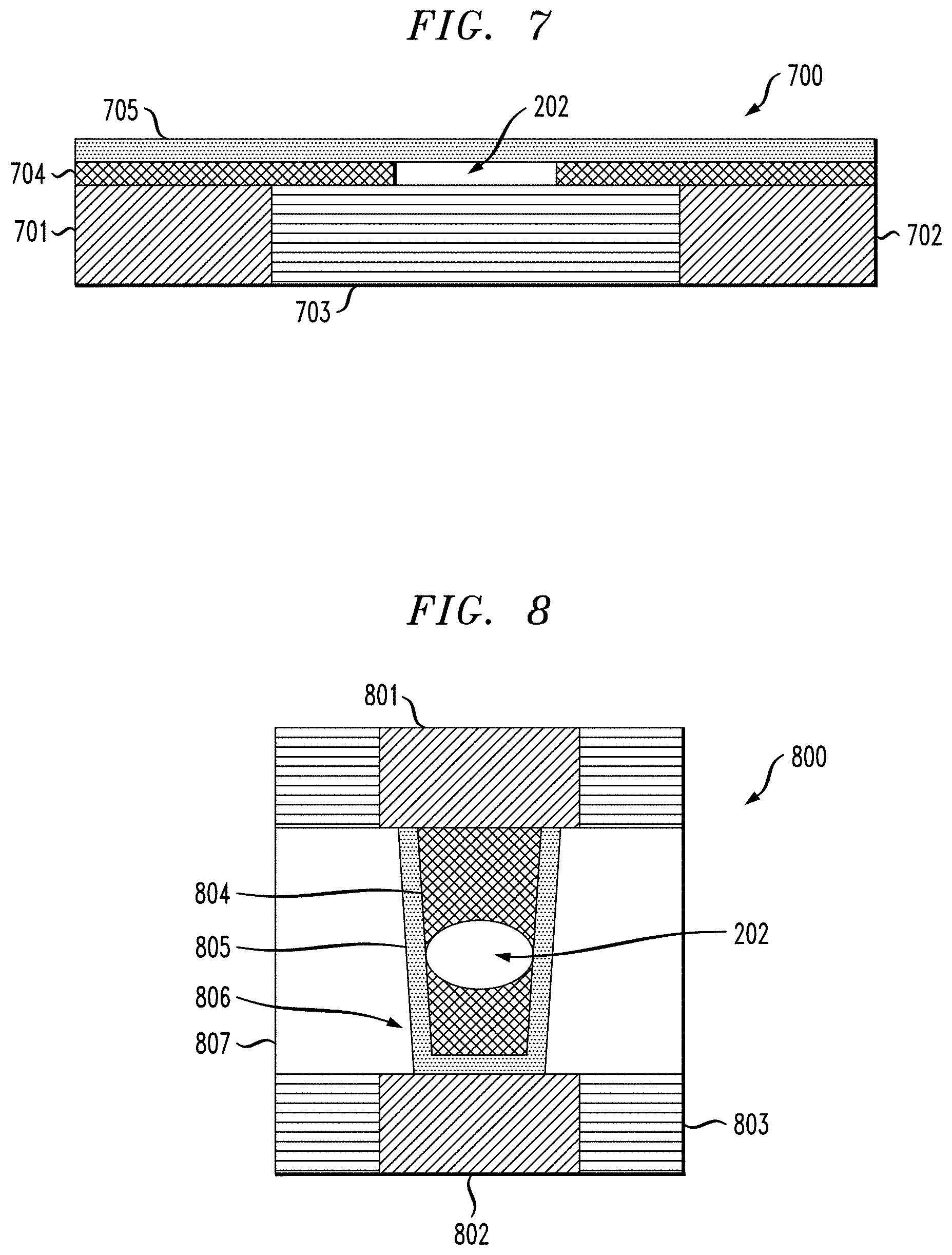 Patent US11805711 Figure 4 – Phase-change memory (PCM) including liner reducing resistance drift