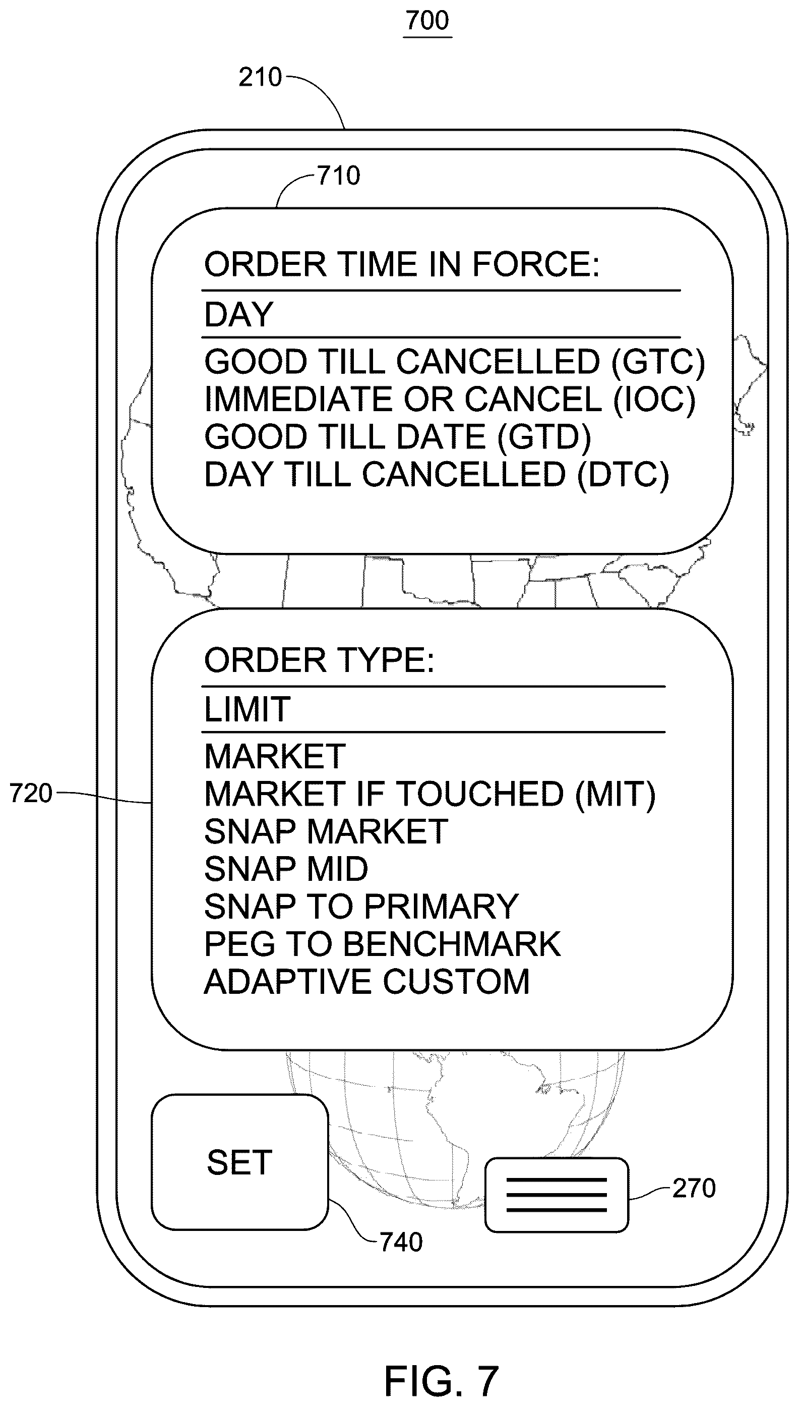 Patent US11810023 Figure 7 – System and method for a transportation or freight capacity exchange for one or more transportation or freight capacity units