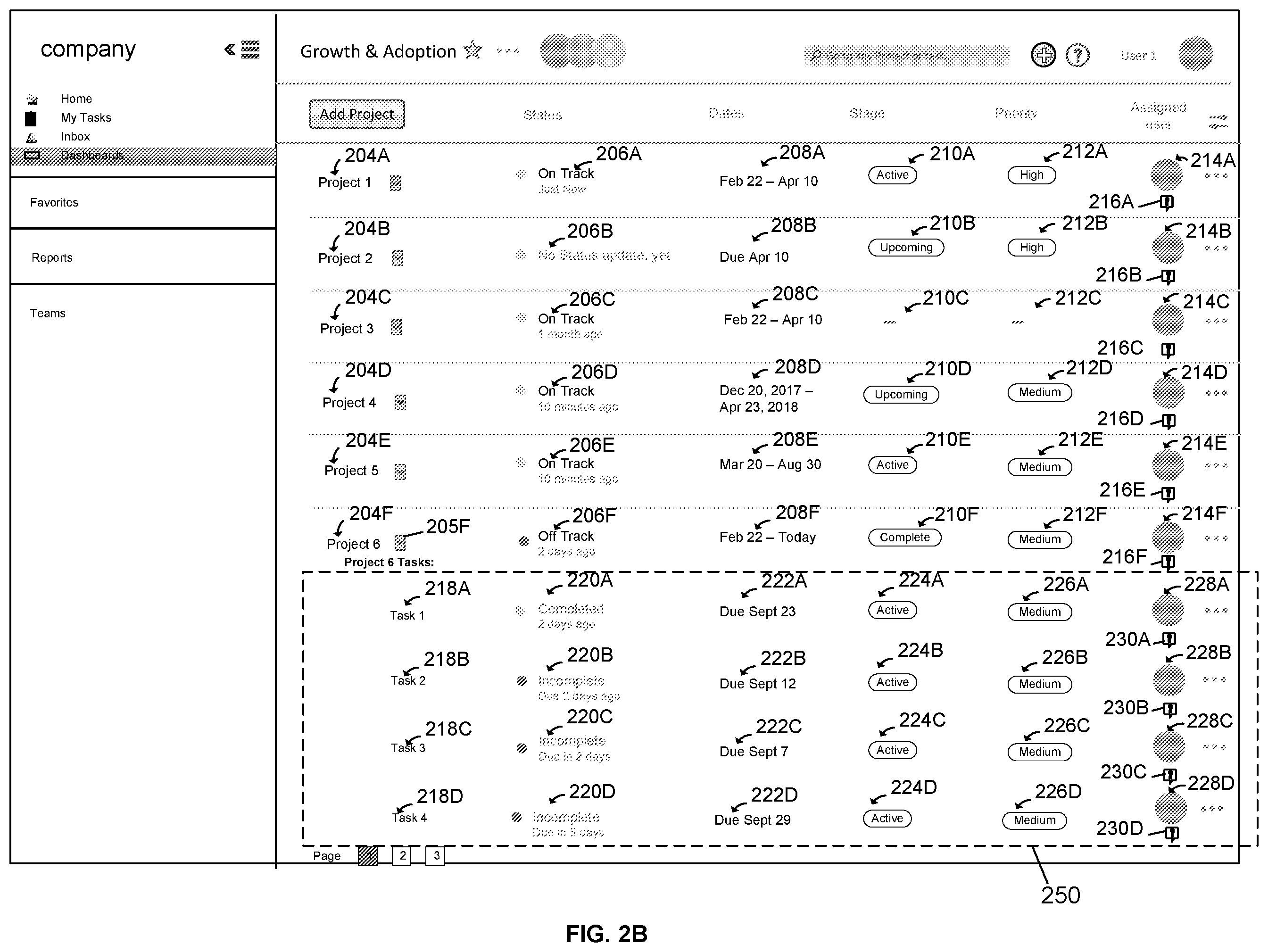 Patent US11810074 Figure 3 – Systems and methods for providing a dashboard for a collaboration work management platform