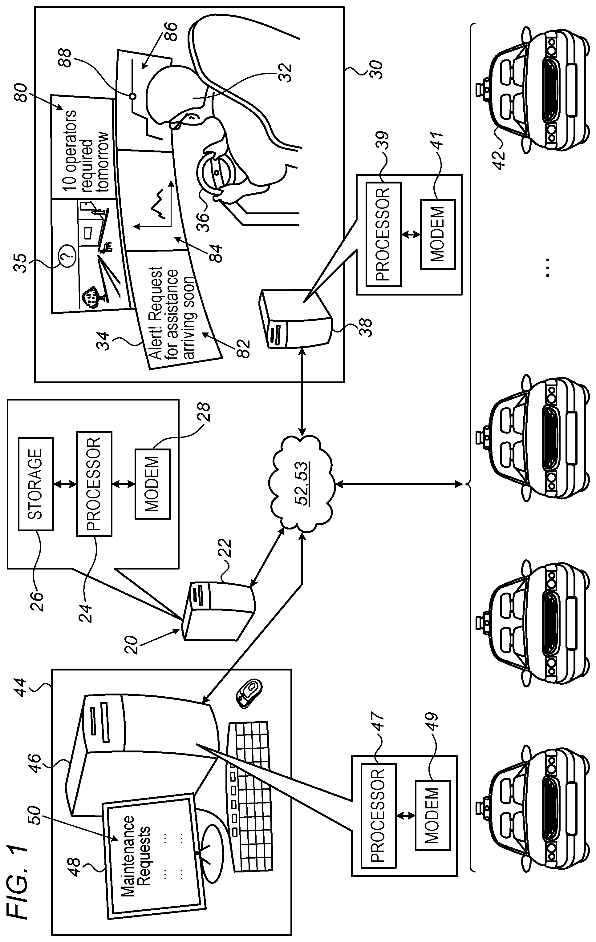 Patent US11810075 Figure 1 – Servicing of autonomous vehicles