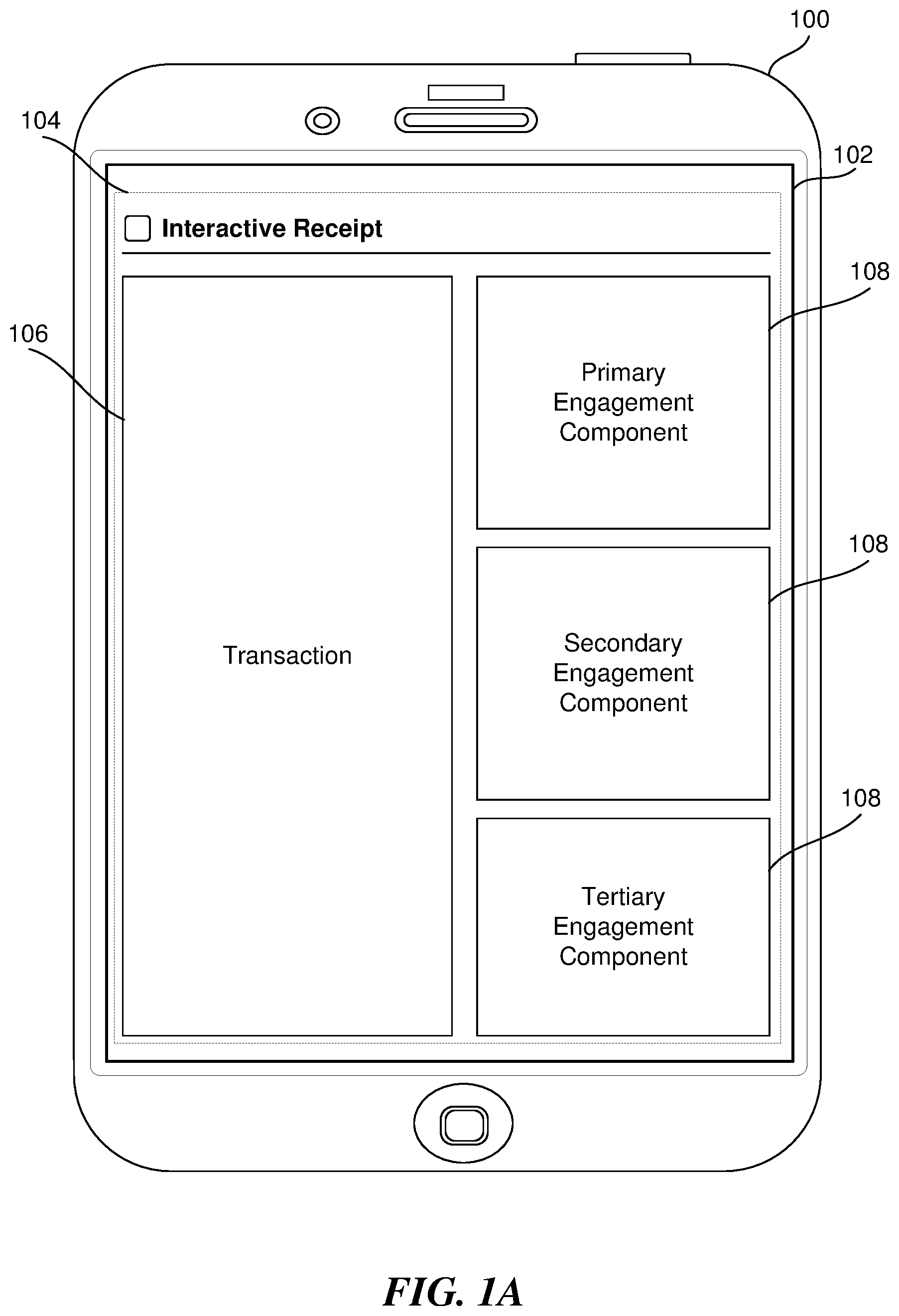 Patent US11810078 Figure 1 – Interactive digital receipt