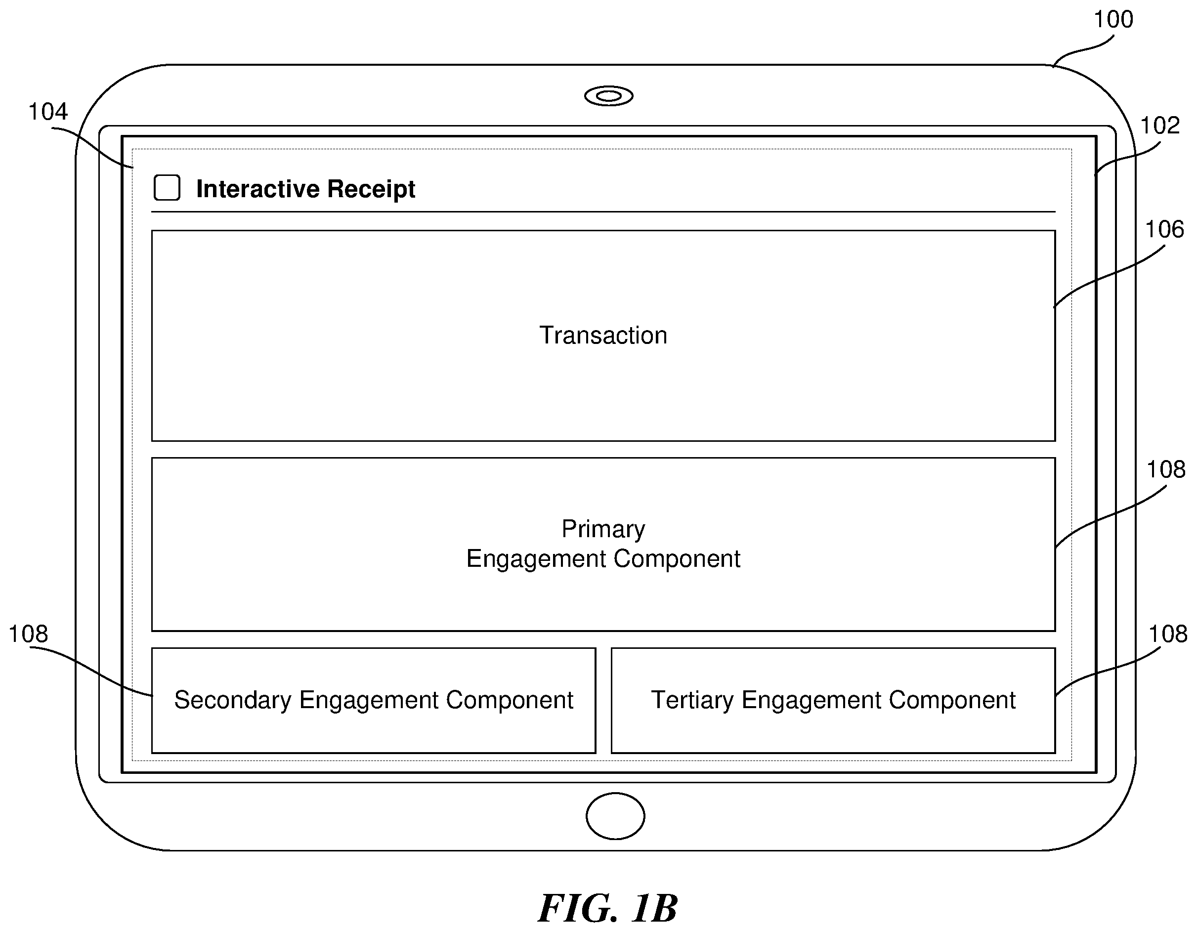Patent US11810078 Figure 2 – Interactive digital receipt