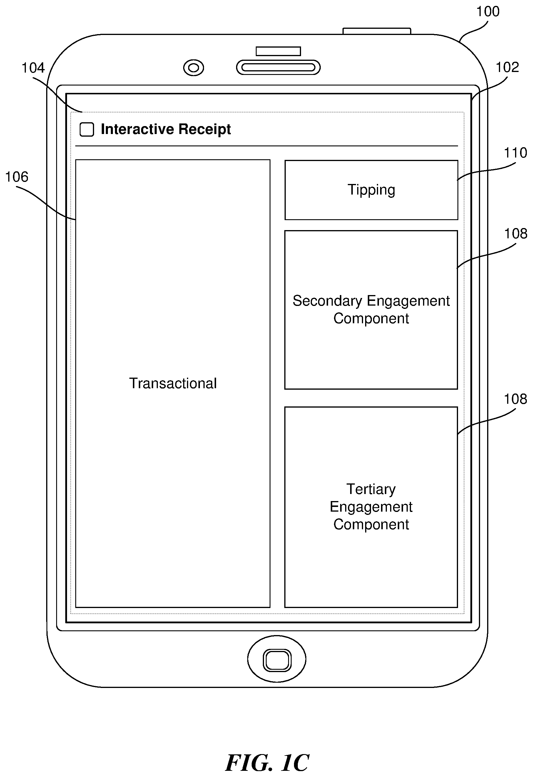 Patent US11810078 Figure 3 – Interactive digital receipt