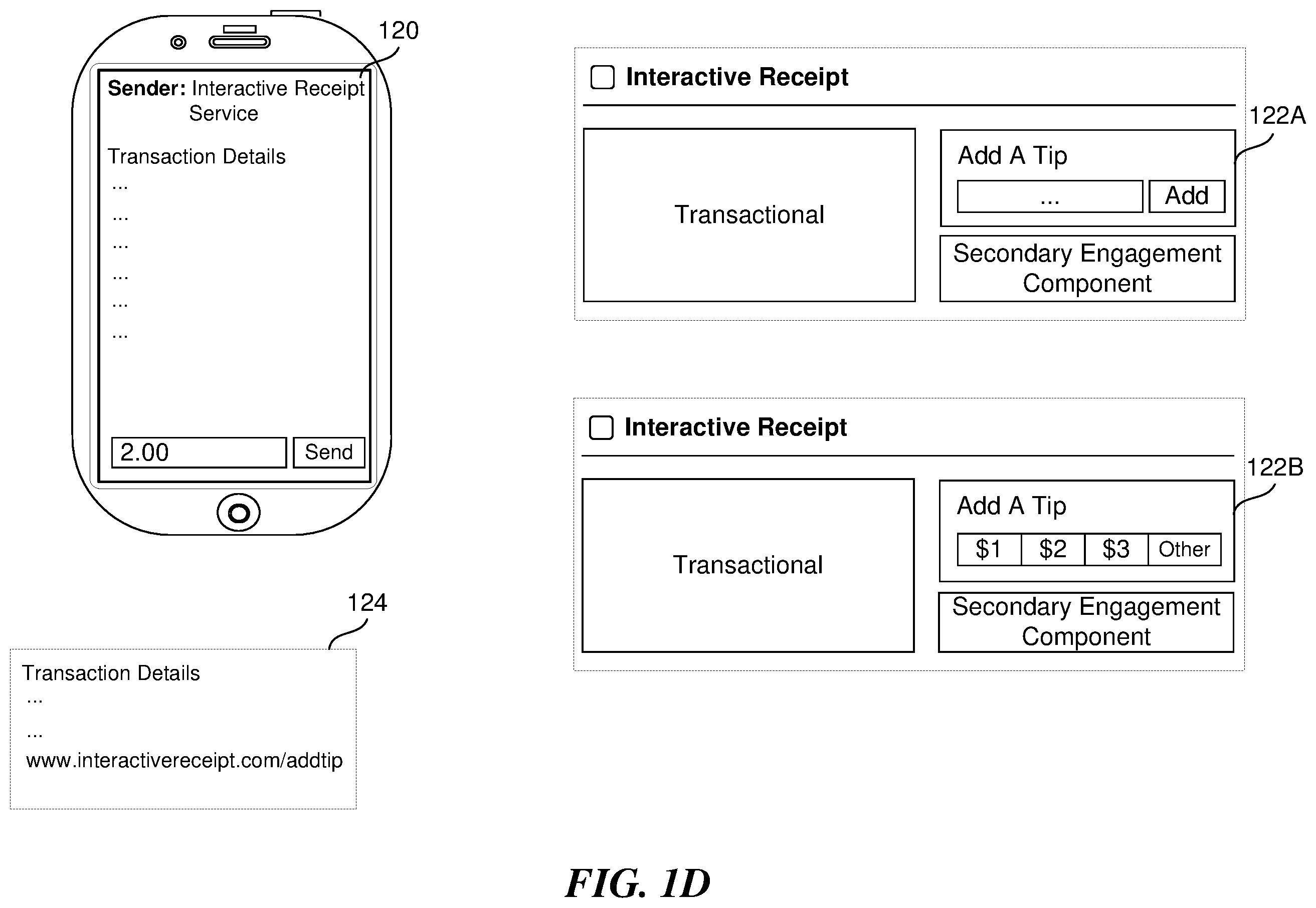 Patent US11810078 Figure 4 – Interactive digital receipt