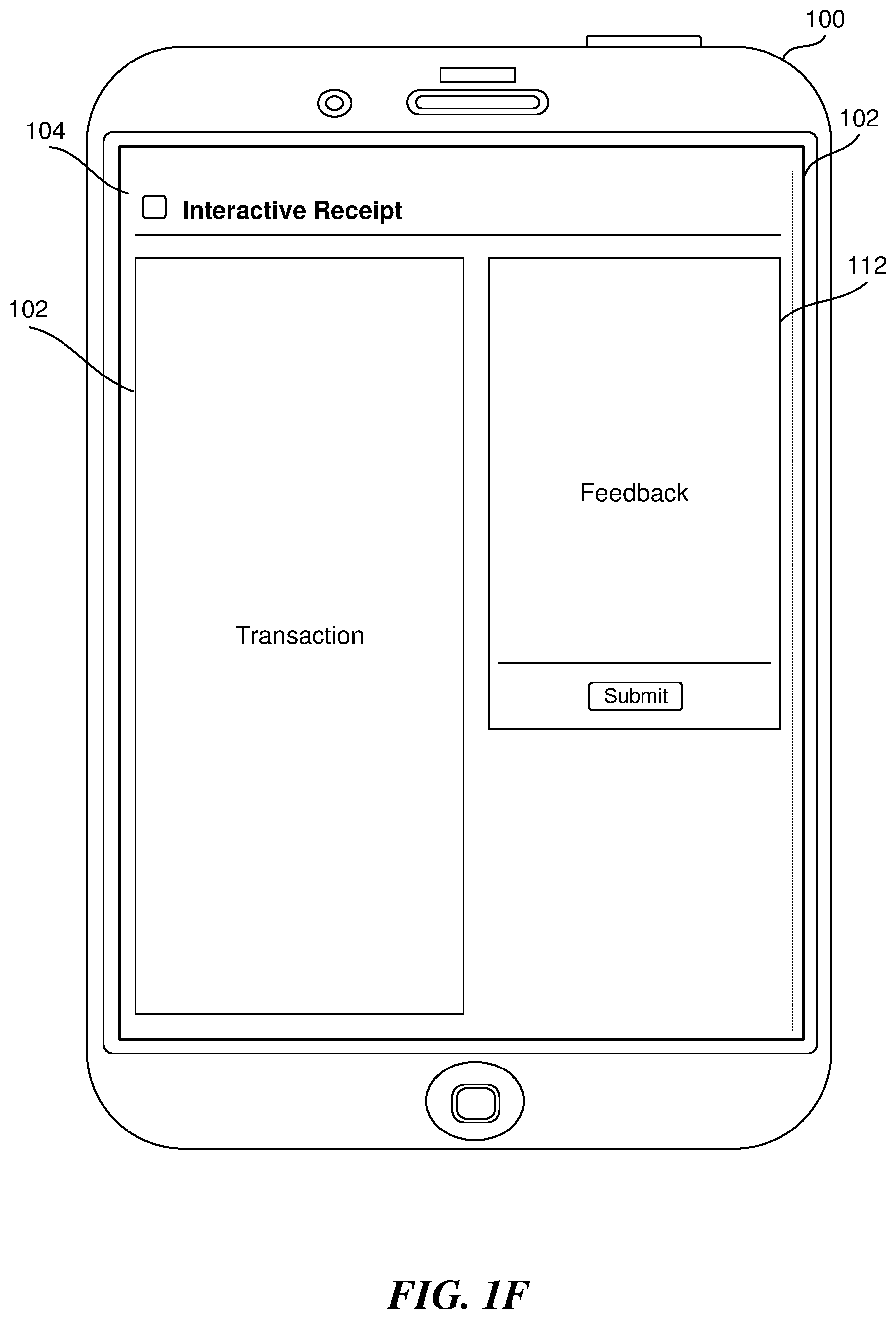 Patent US11810078 Figure 6 – Interactive digital receipt