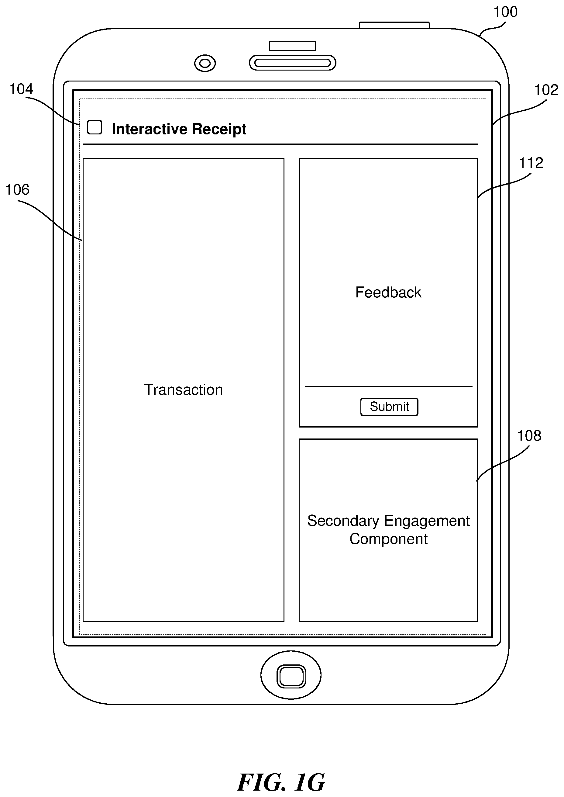 Patent US11810078 Figure 7 – Interactive digital receipt