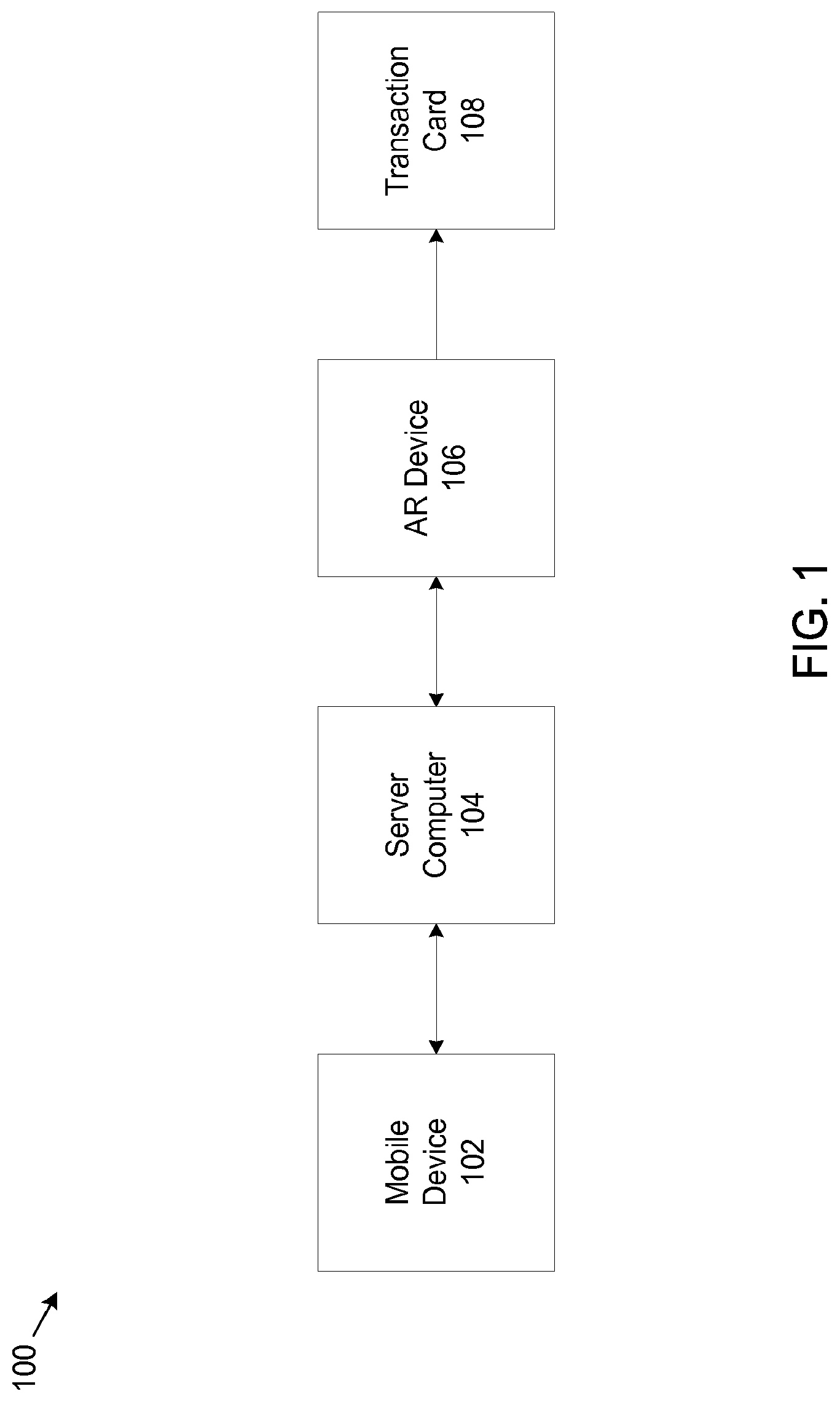 Patent US11810098 Figure 1 – Augmented reality numberless transaction card