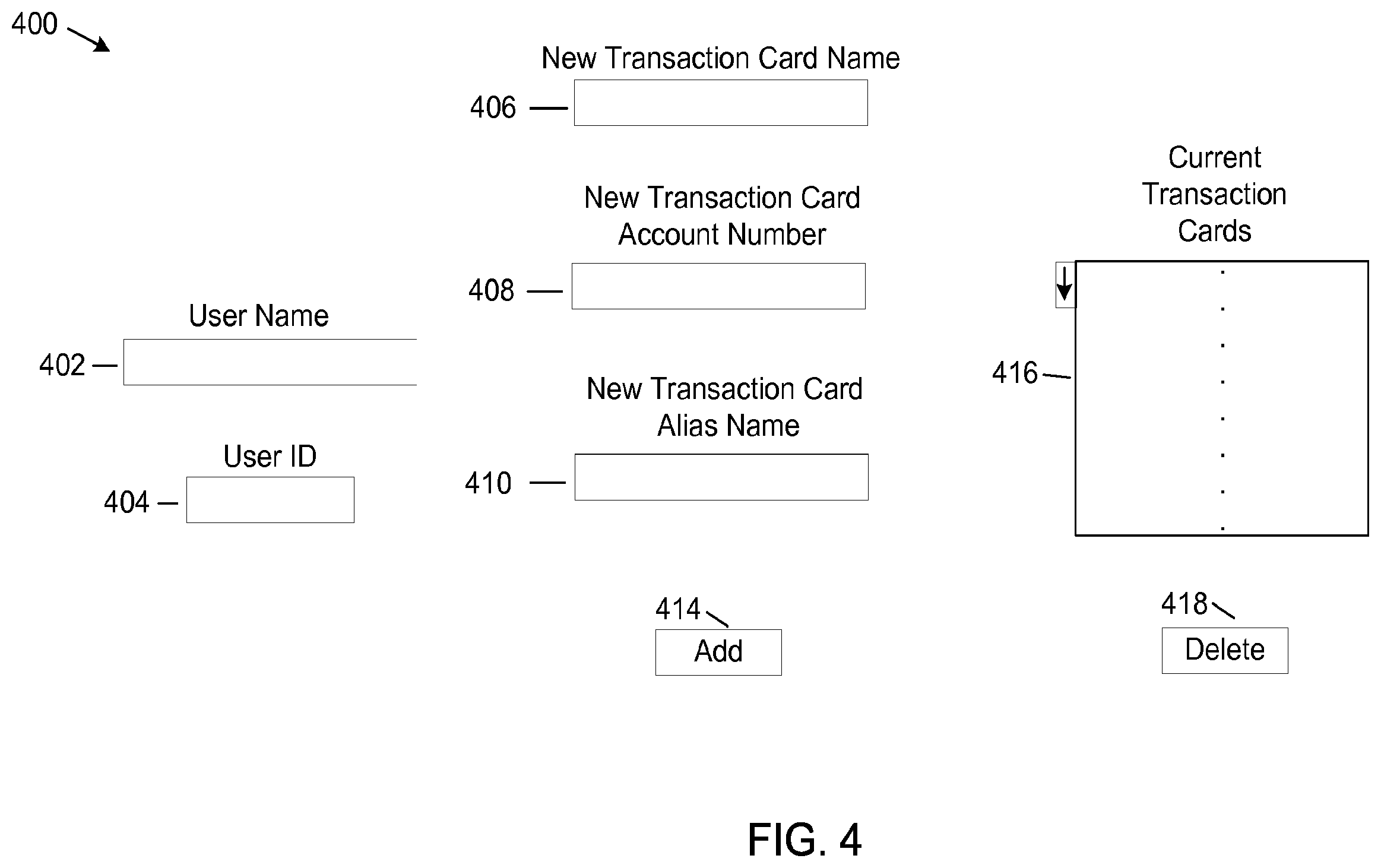 Patent US11810098 Figure 4 – Augmented reality numberless transaction card