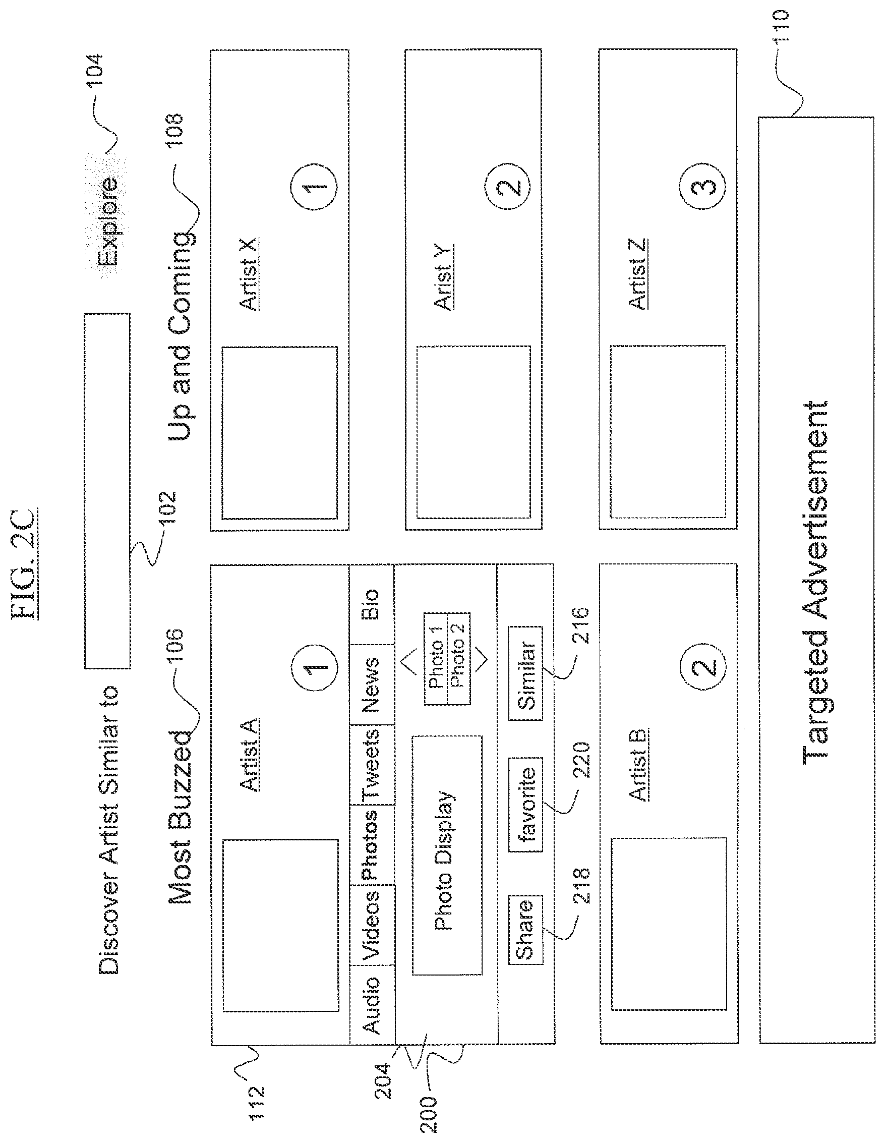 Patent US11810133 Figure 4 – Systems and methods for discovering artists