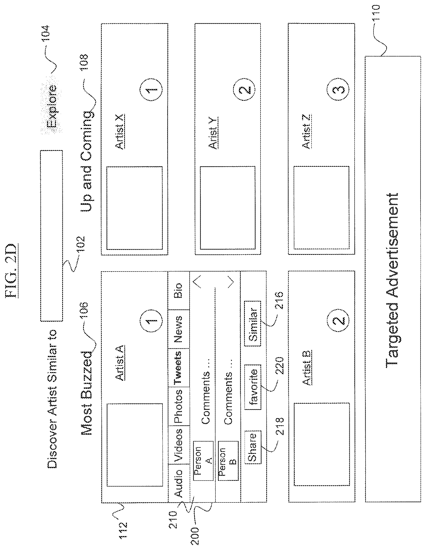 Patent US11810133 Figure 5 – Systems and methods for discovering artists