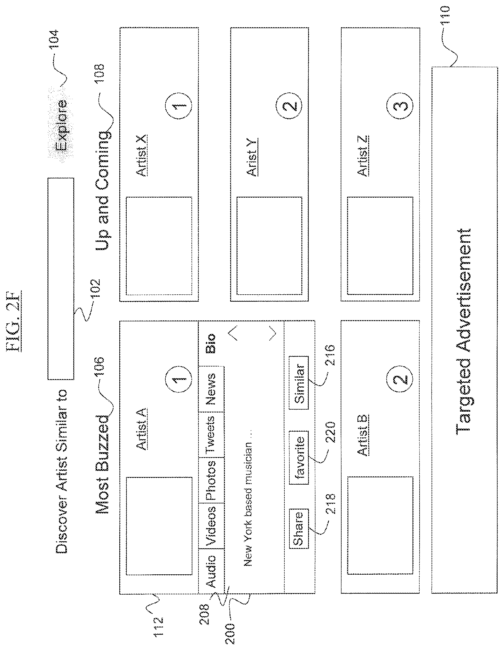 Patent US11810133 Figure 7 – Systems and methods for discovering artists