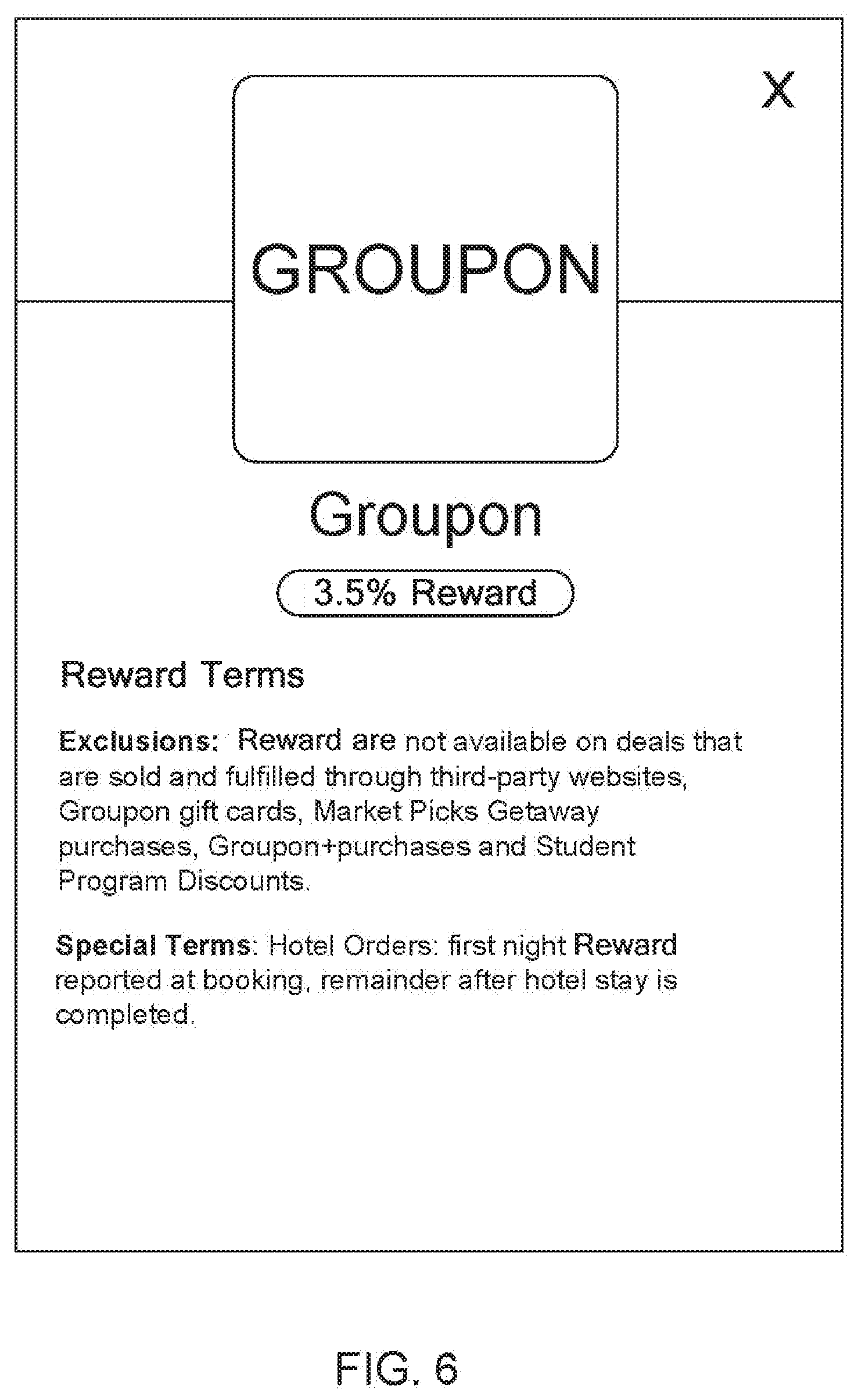 Patent US11810140 Figure 6 – Systems and methods to facilitate providing a software development kit (SDK) for rewards for making gift card purchases to multiple application publishers