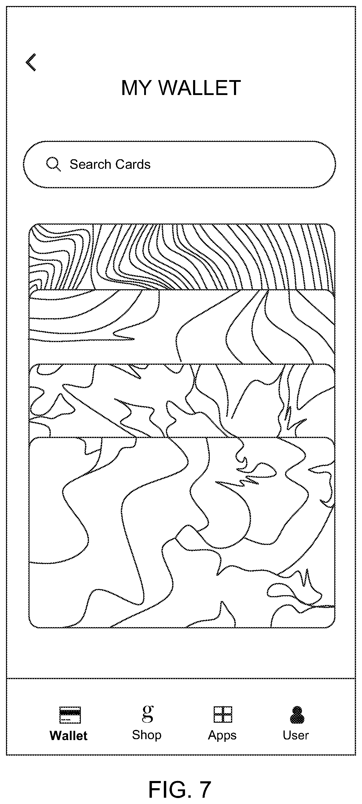 Patent US11810140 Figure 7 – Systems and methods to facilitate providing a software development kit (SDK) for rewards for making gift card purchases to multiple application publishers