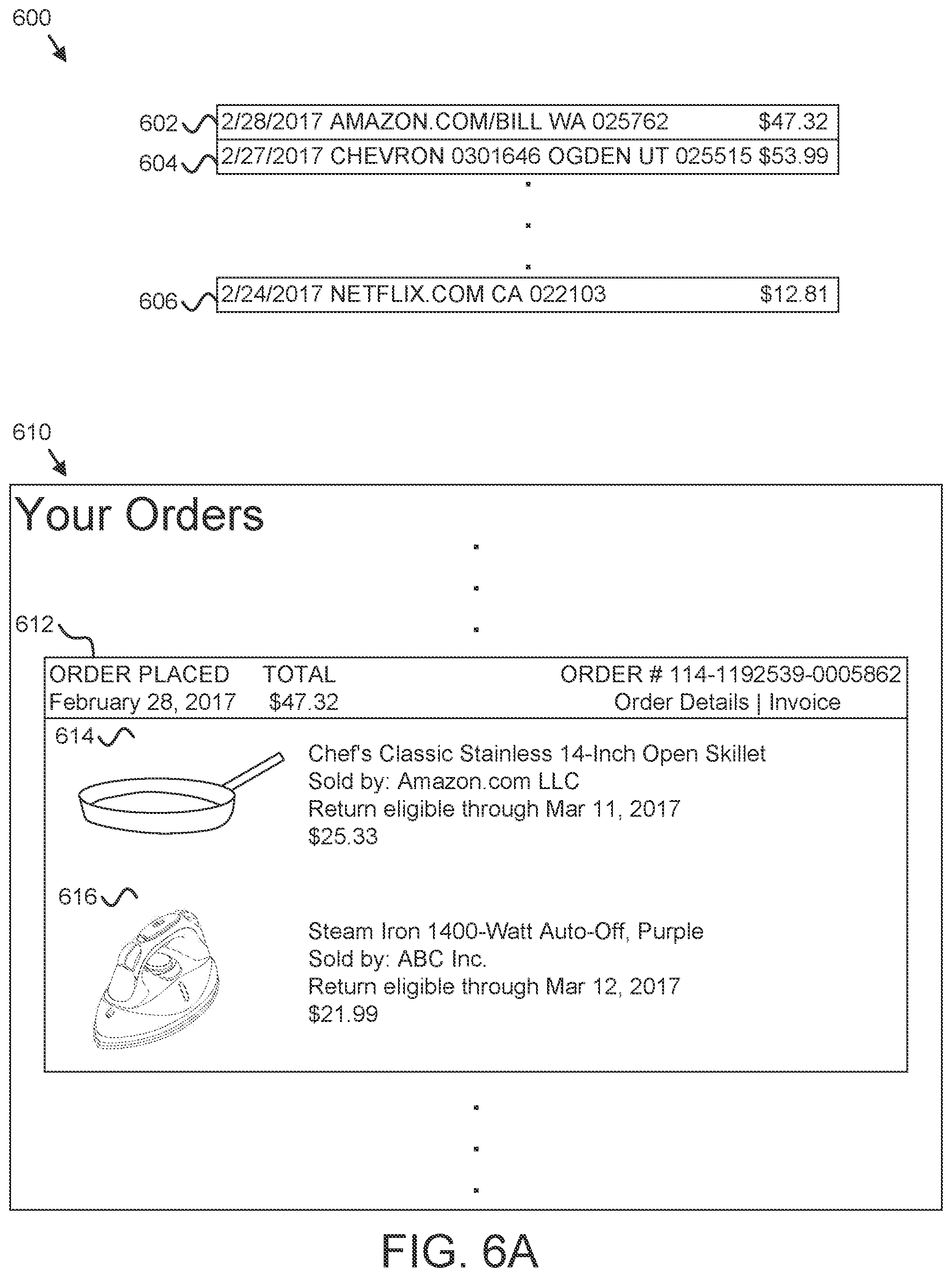 Patent US11810167 Figure 9 – Item level data aggregation