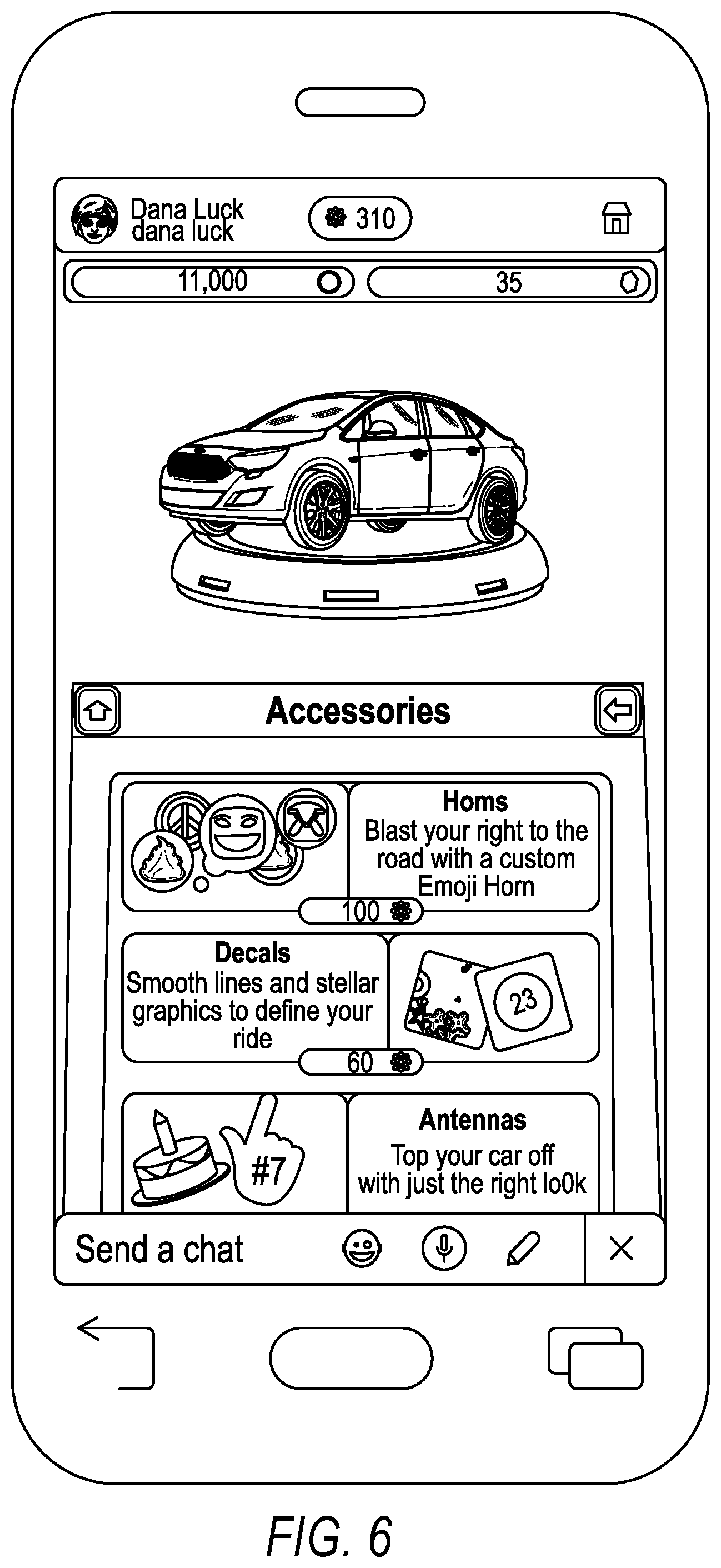 Patent US11810169 Figure 7 – Virtual currency in a native application environment