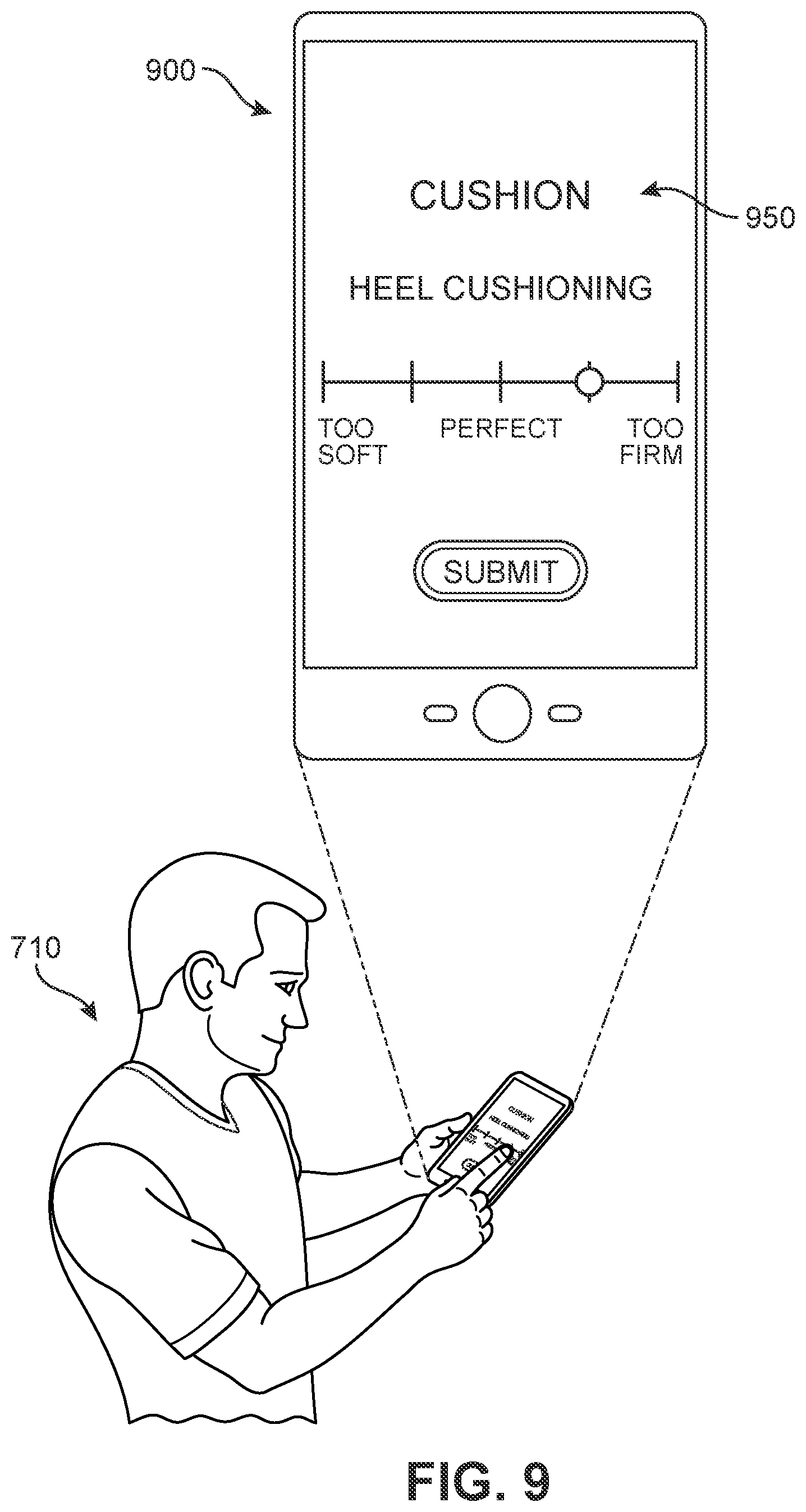 Patent US11810172 Figure 8 – System for customizing heel cushioning in articles of footwear