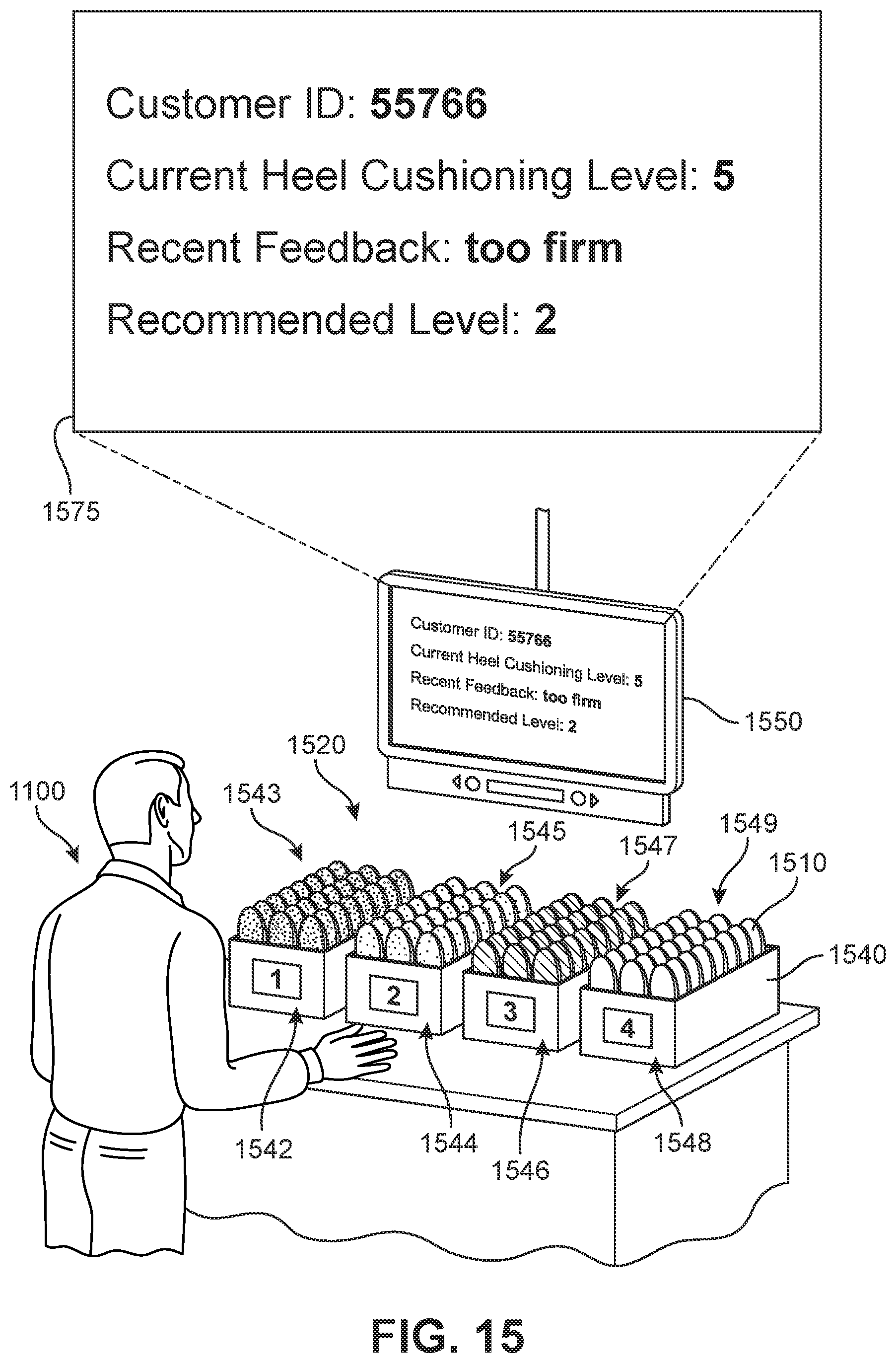 Patent US11810172 Figure 14 – System for customizing heel cushioning in articles of footwear